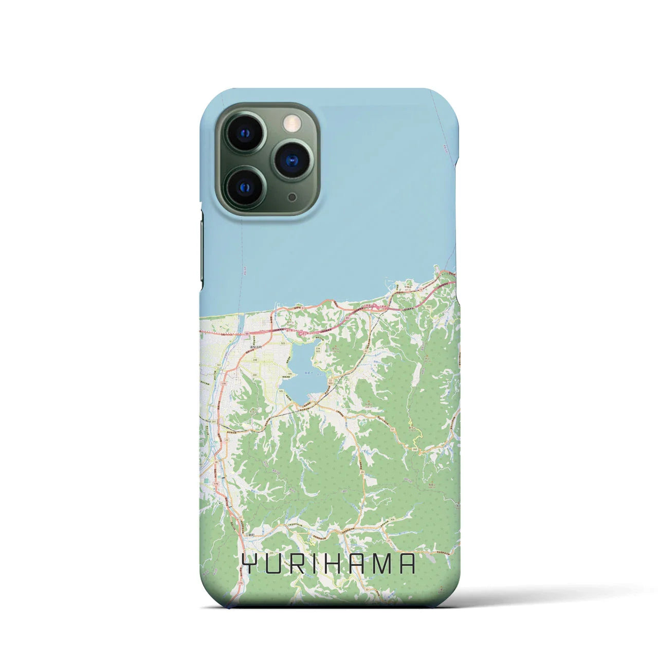 【湯梨浜(鳥取県)】地図柄iPhoneケース(バックカバータイプ)