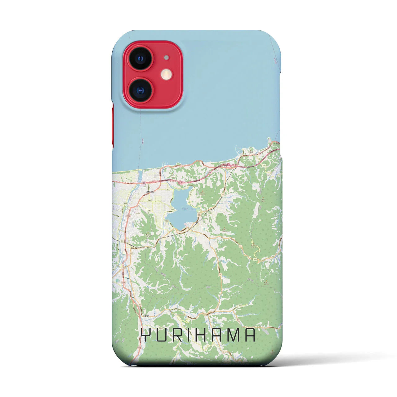 【湯梨浜(鳥取県)】地図柄iPhoneケース(バックカバータイプ)