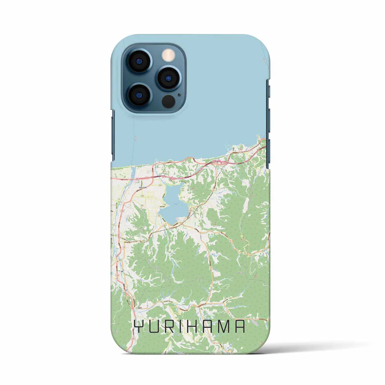 【湯梨浜(鳥取県)】地図柄iPhoneケース(バックカバータイプ)