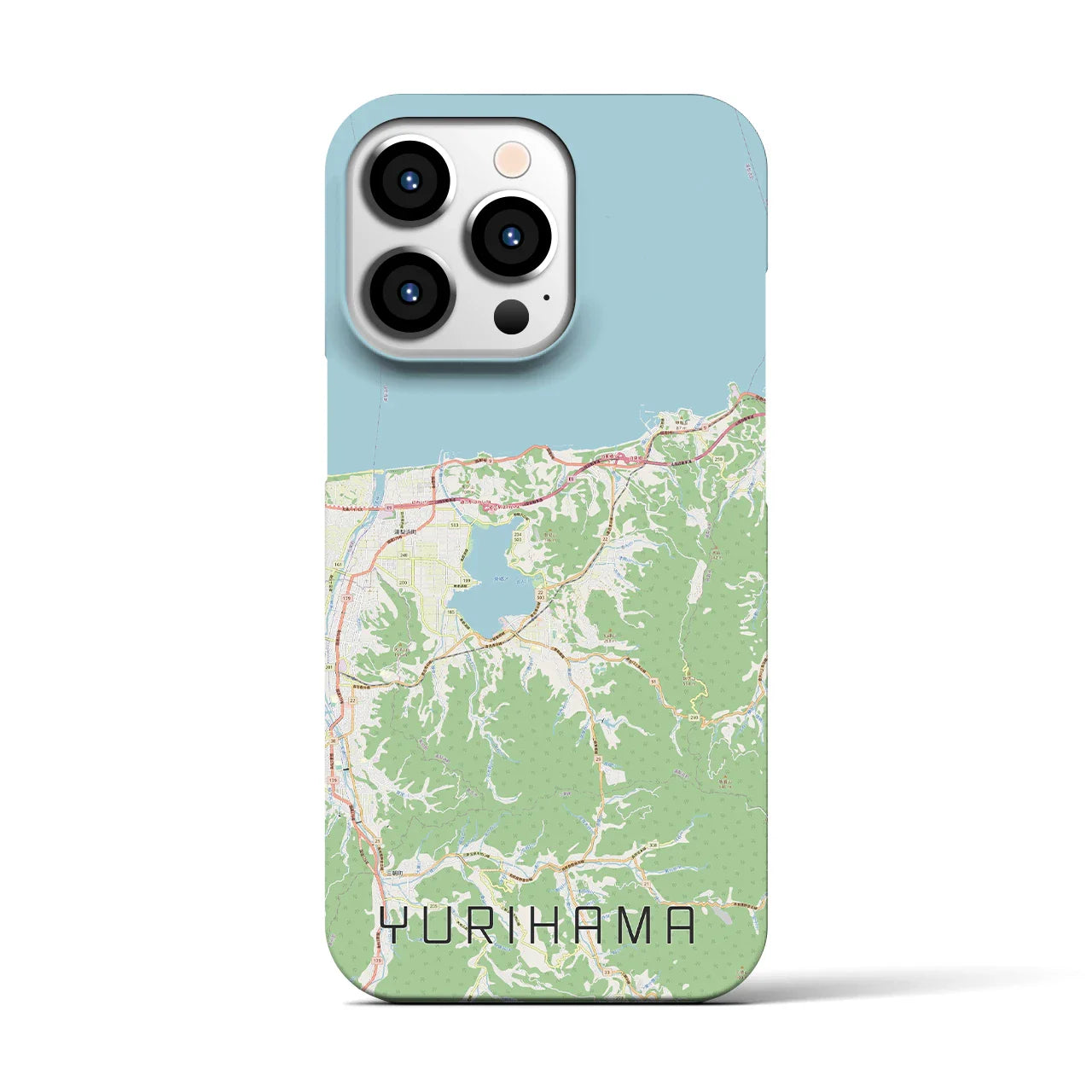 【湯梨浜(鳥取県)】地図柄iPhoneケース(バックカバータイプ)