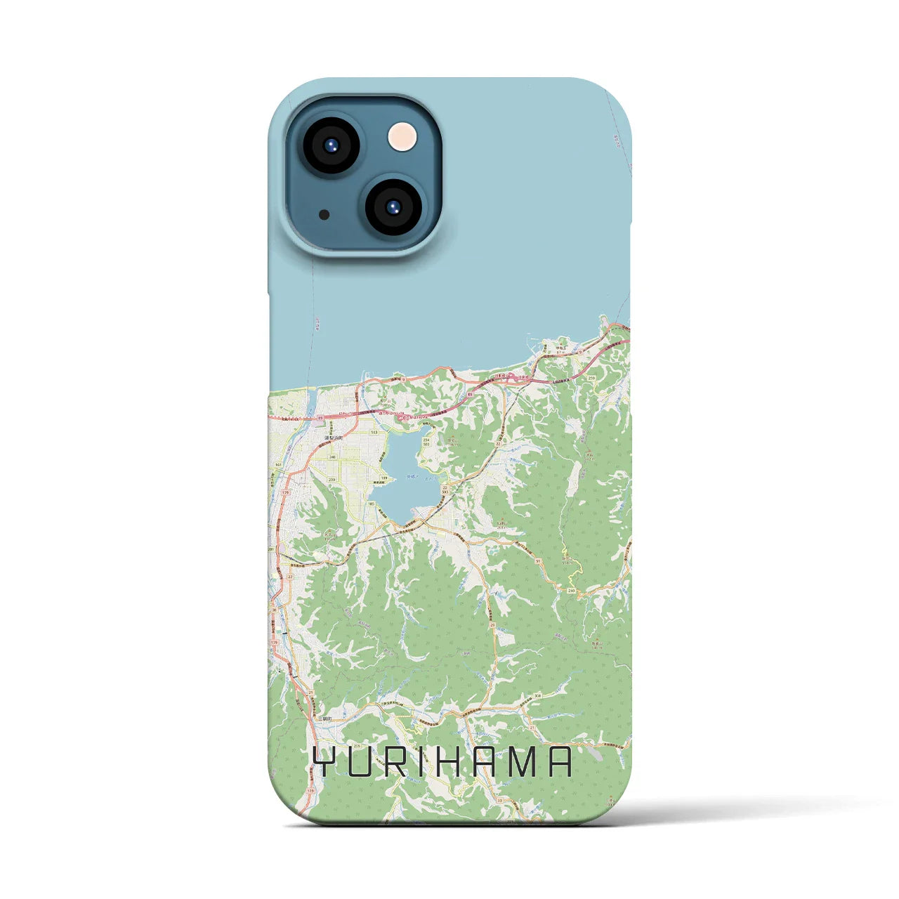 【湯梨浜(鳥取県)】地図柄iPhoneケース(バックカバータイプ)