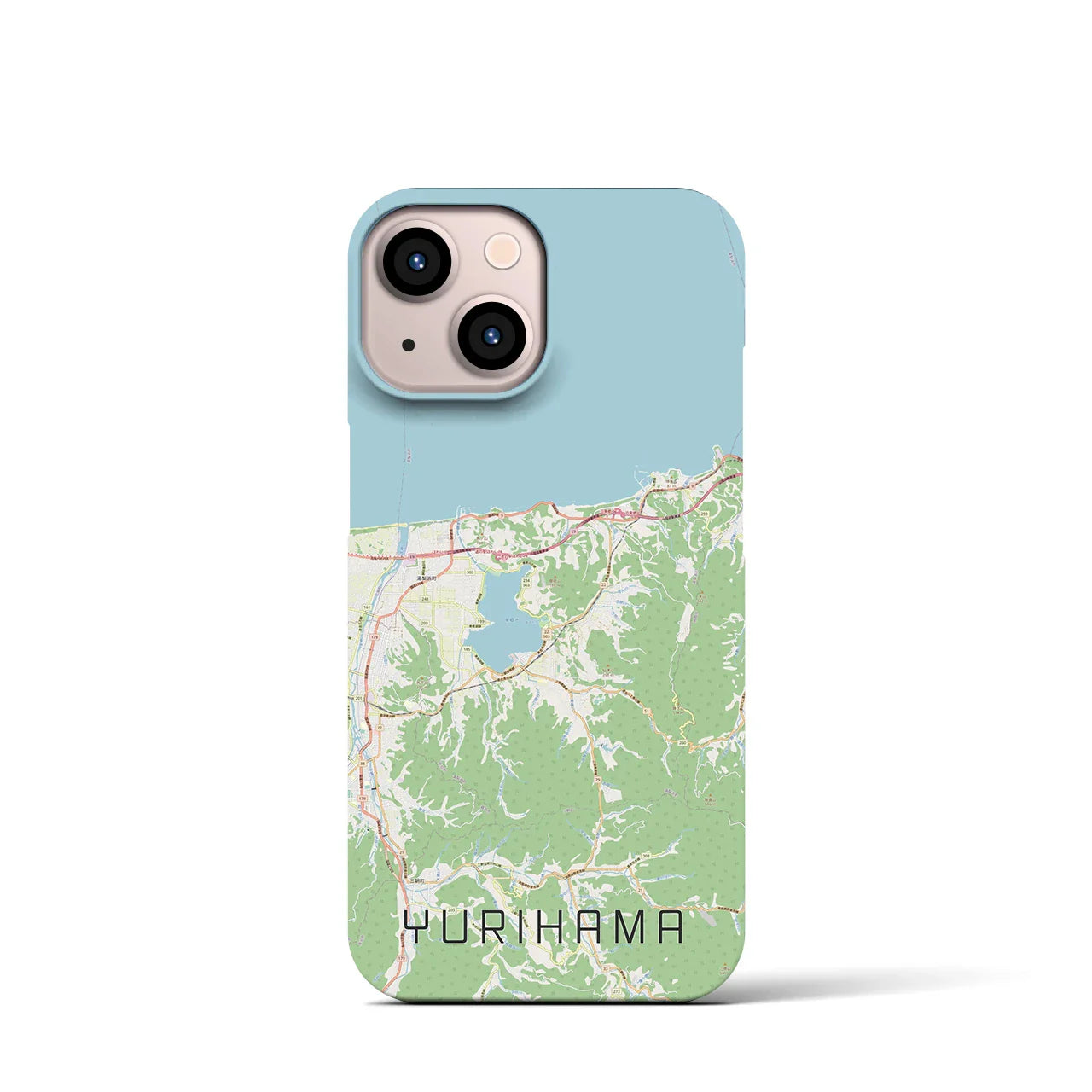 【湯梨浜(鳥取県)】地図柄iPhoneケース(バックカバータイプ)