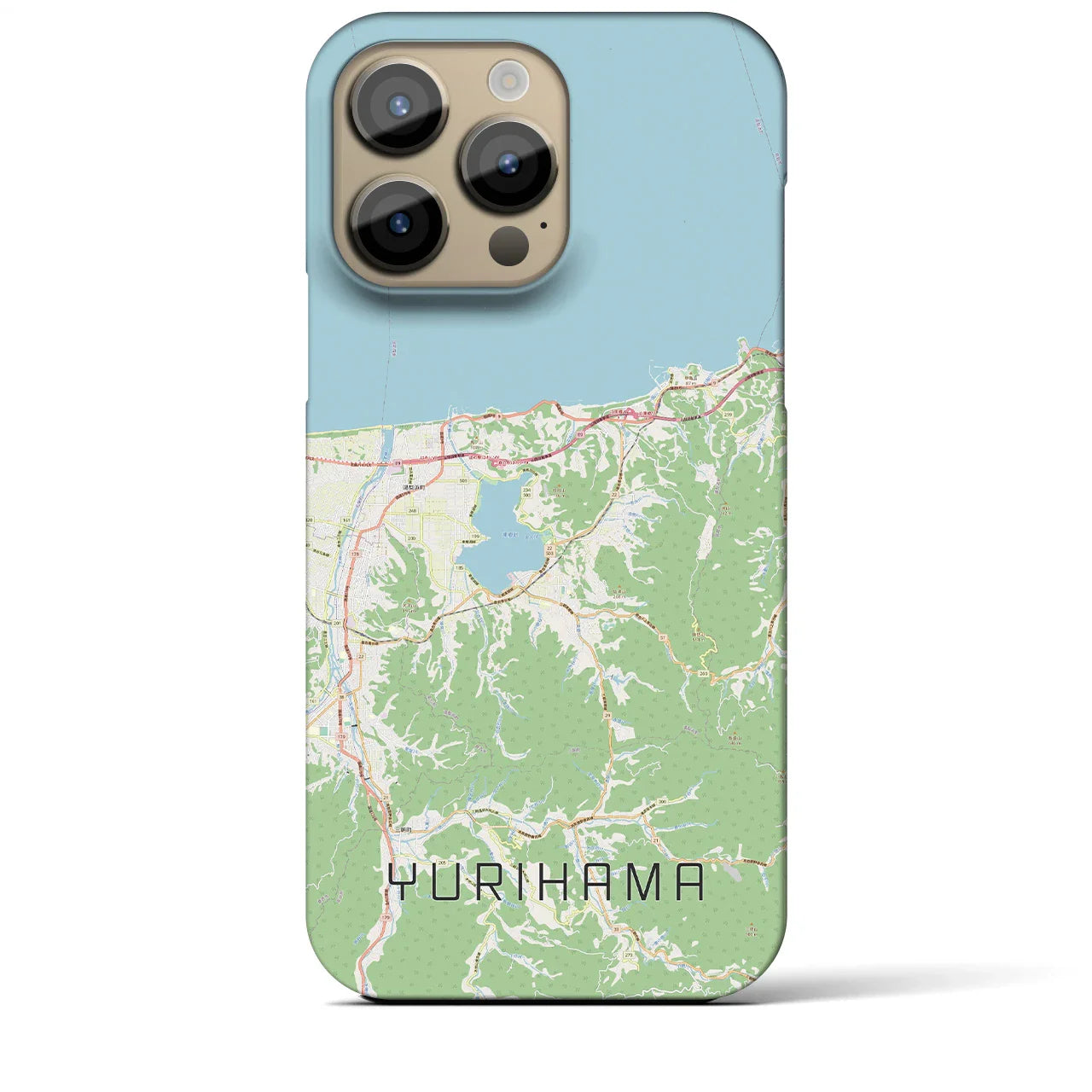 【湯梨浜(鳥取県)】地図柄iPhoneケース(バックカバータイプ)
