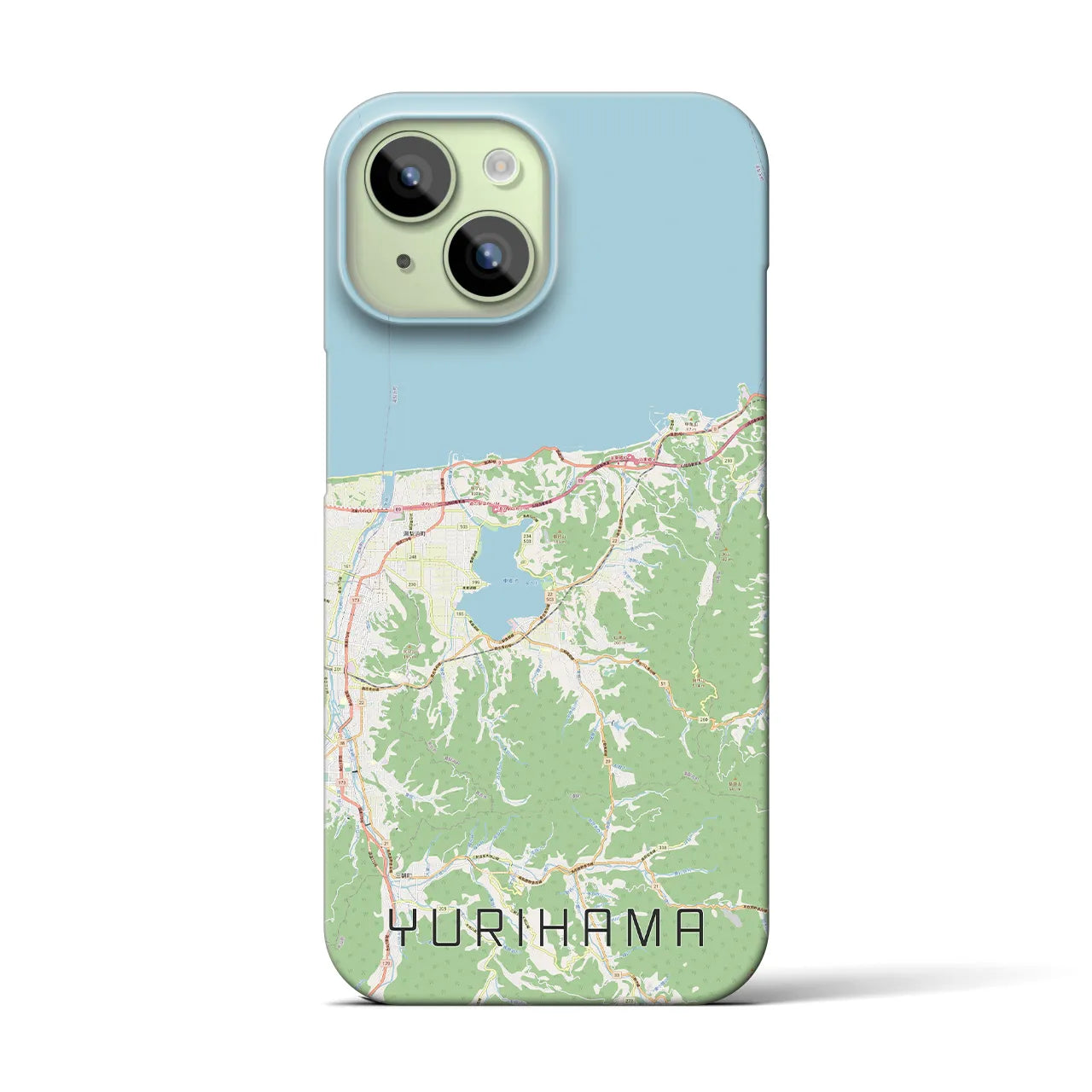 【湯梨浜(鳥取県)】地図柄iPhoneケース(バックカバータイプ)