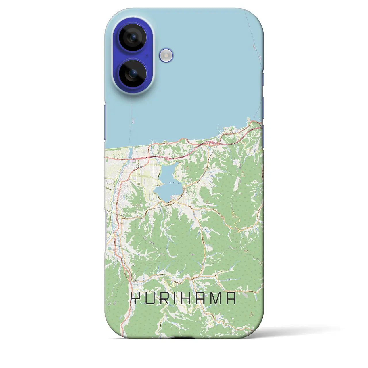 【湯梨浜(鳥取県)】地図柄iPhoneケース(バックカバータイプ)ナチュラル・iPhone 16 Pro Max 用