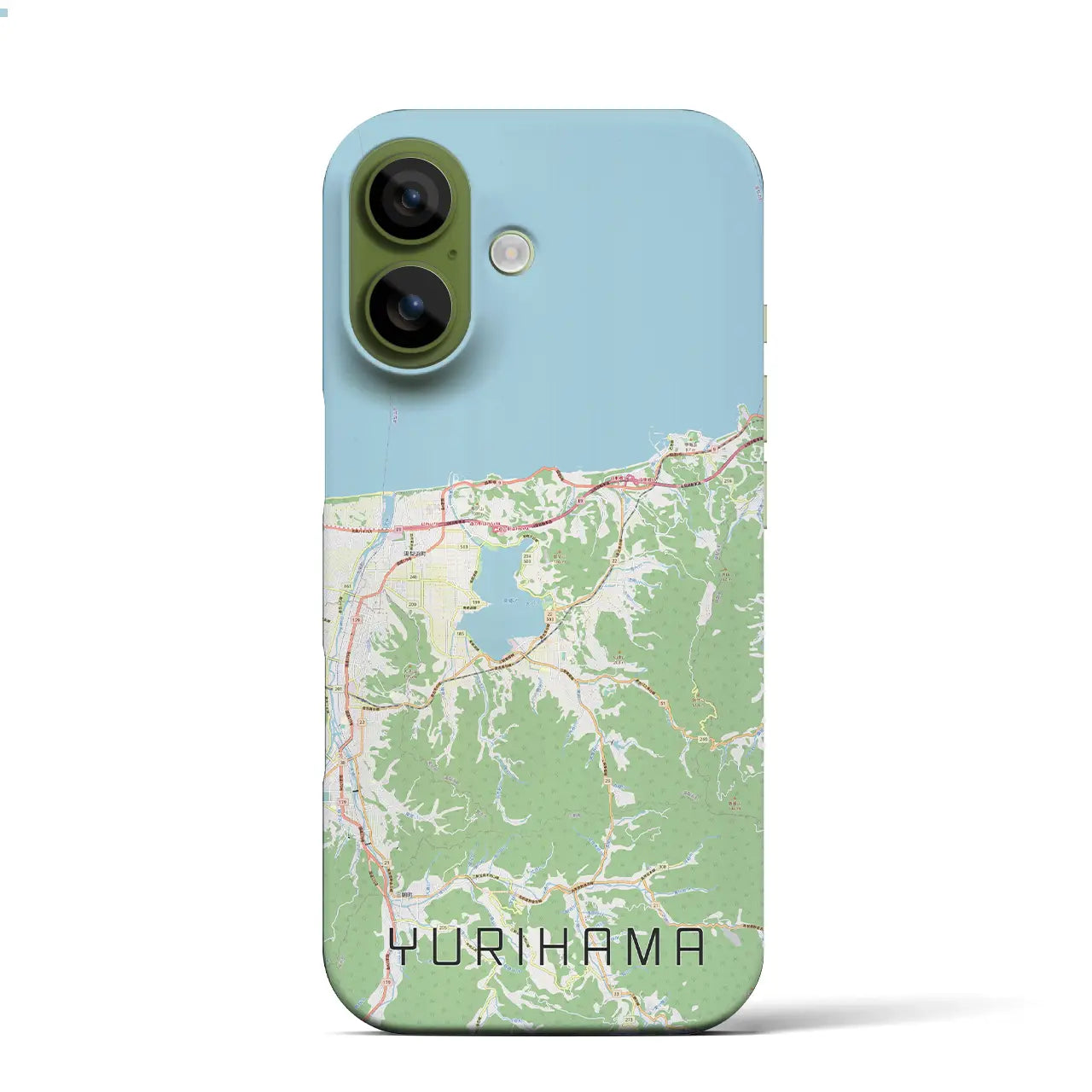 【湯梨浜(鳥取県)】地図柄iPhoneケース(バックカバータイプ)