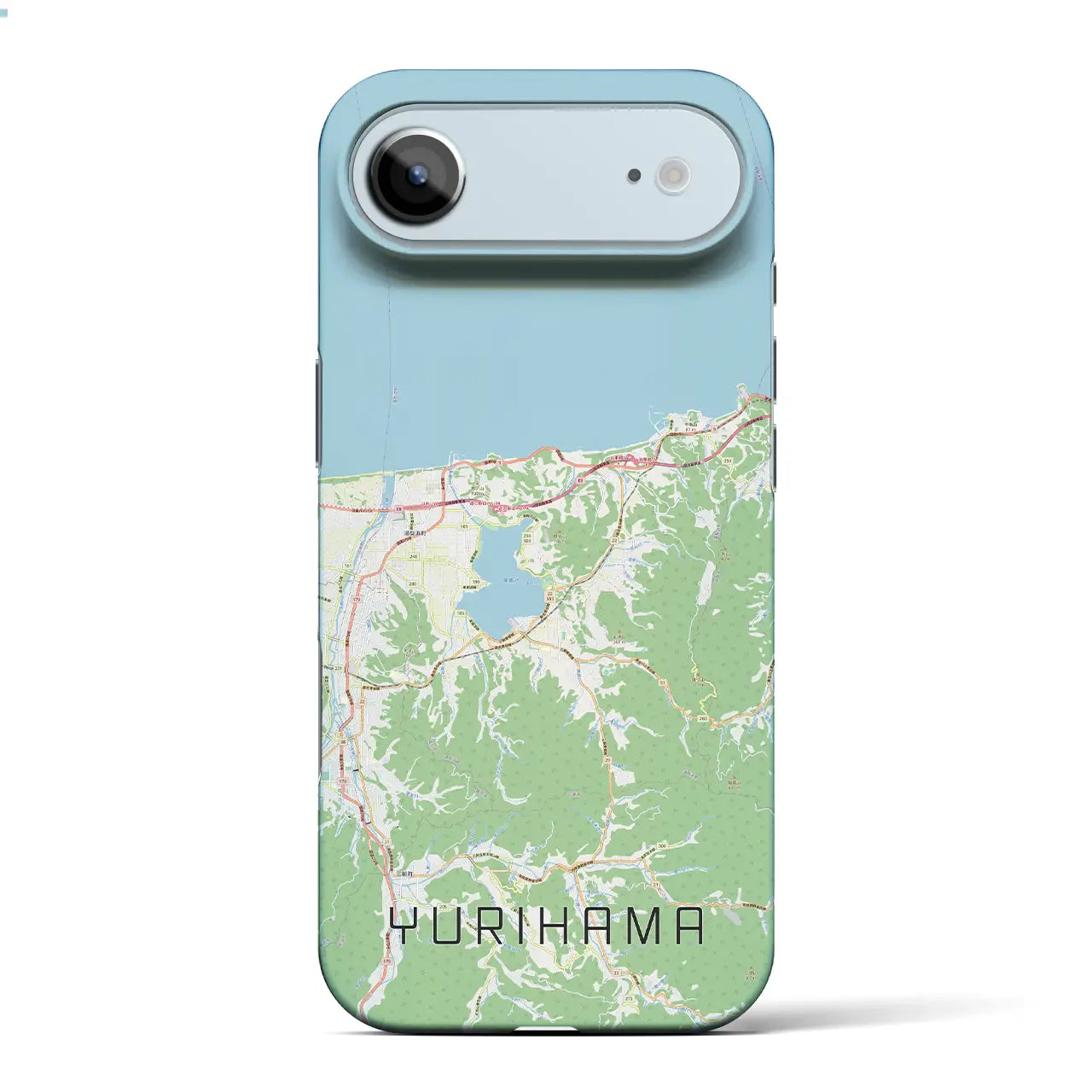 【湯梨浜(鳥取県)】地図柄iPhoneケース(バックカバータイプ)ブラック・iPhone 17 Pro Max 用