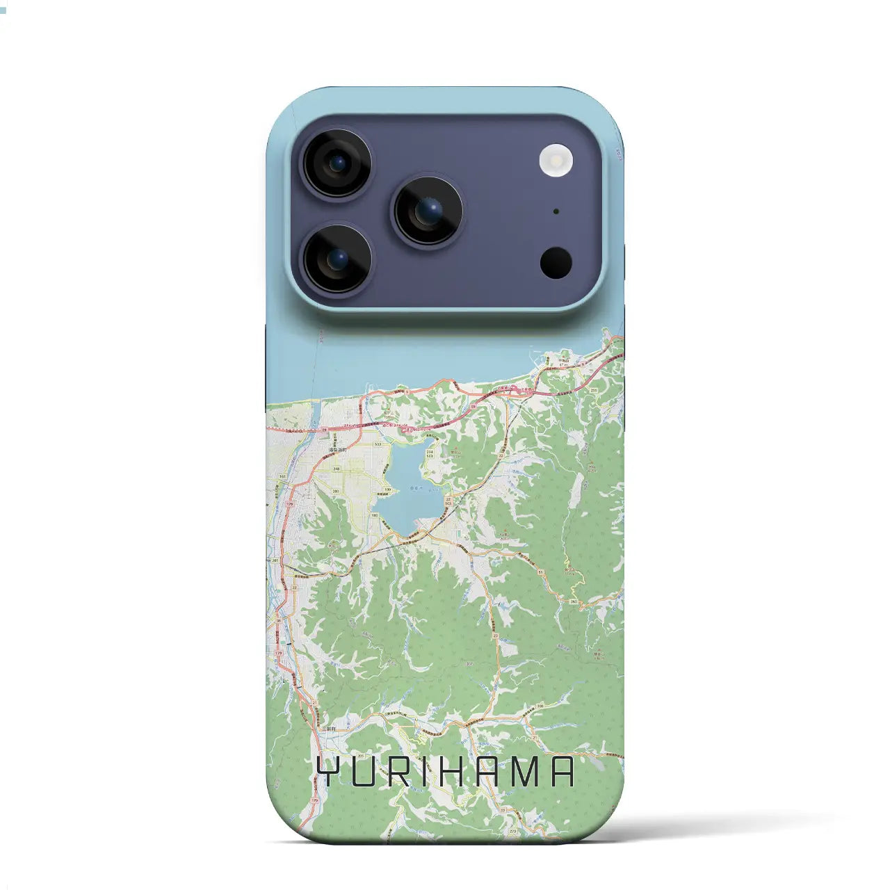 【湯梨浜(鳥取県)】地図柄iPhoneケース(バックカバータイプ)