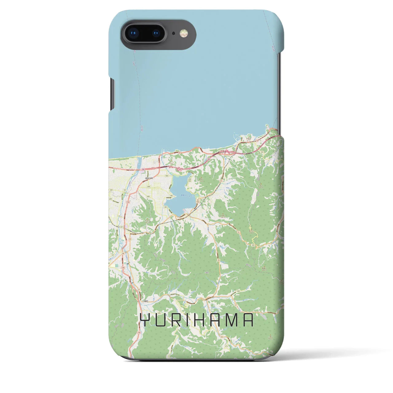 【湯梨浜(鳥取県)】地図柄iPhoneケース(バックカバータイプ)