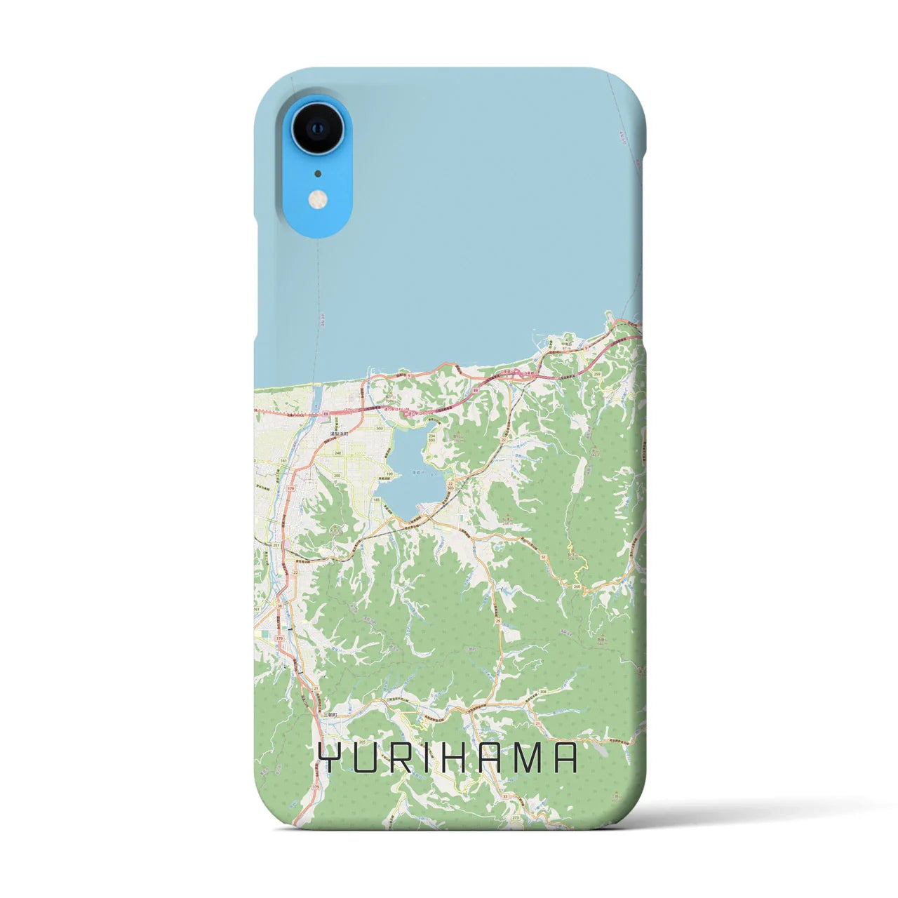 【湯梨浜(鳥取県)】地図柄iPhoneケース(バックカバータイプ)