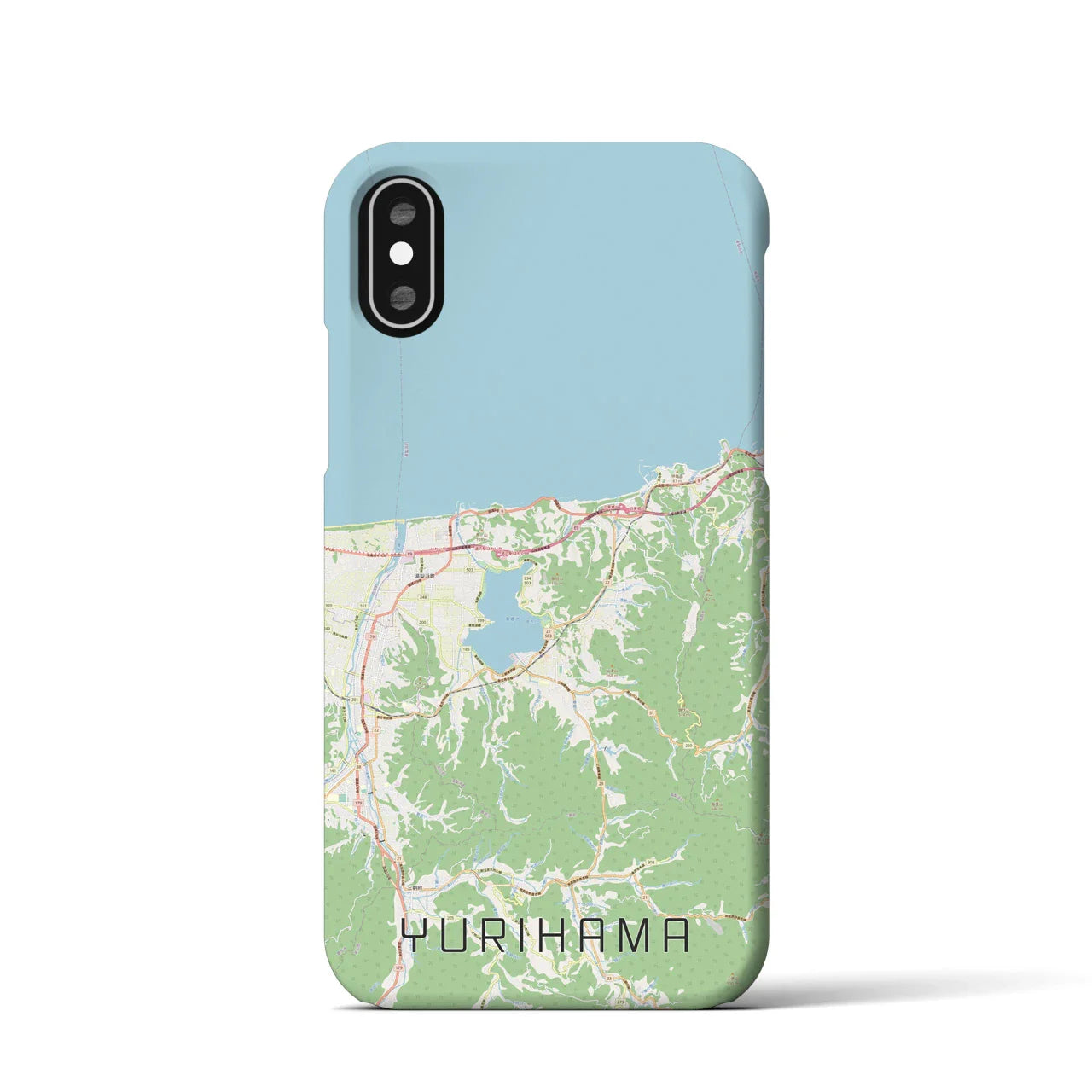 【湯梨浜(鳥取県)】地図柄iPhoneケース(バックカバータイプ)