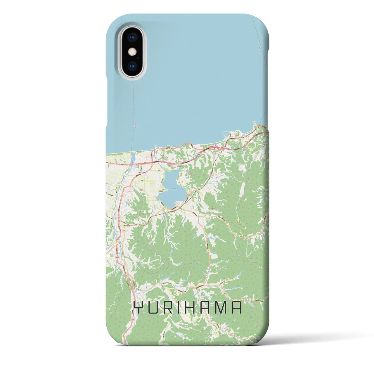 【湯梨浜(鳥取県)】地図柄iPhoneケース(バックカバータイプ)