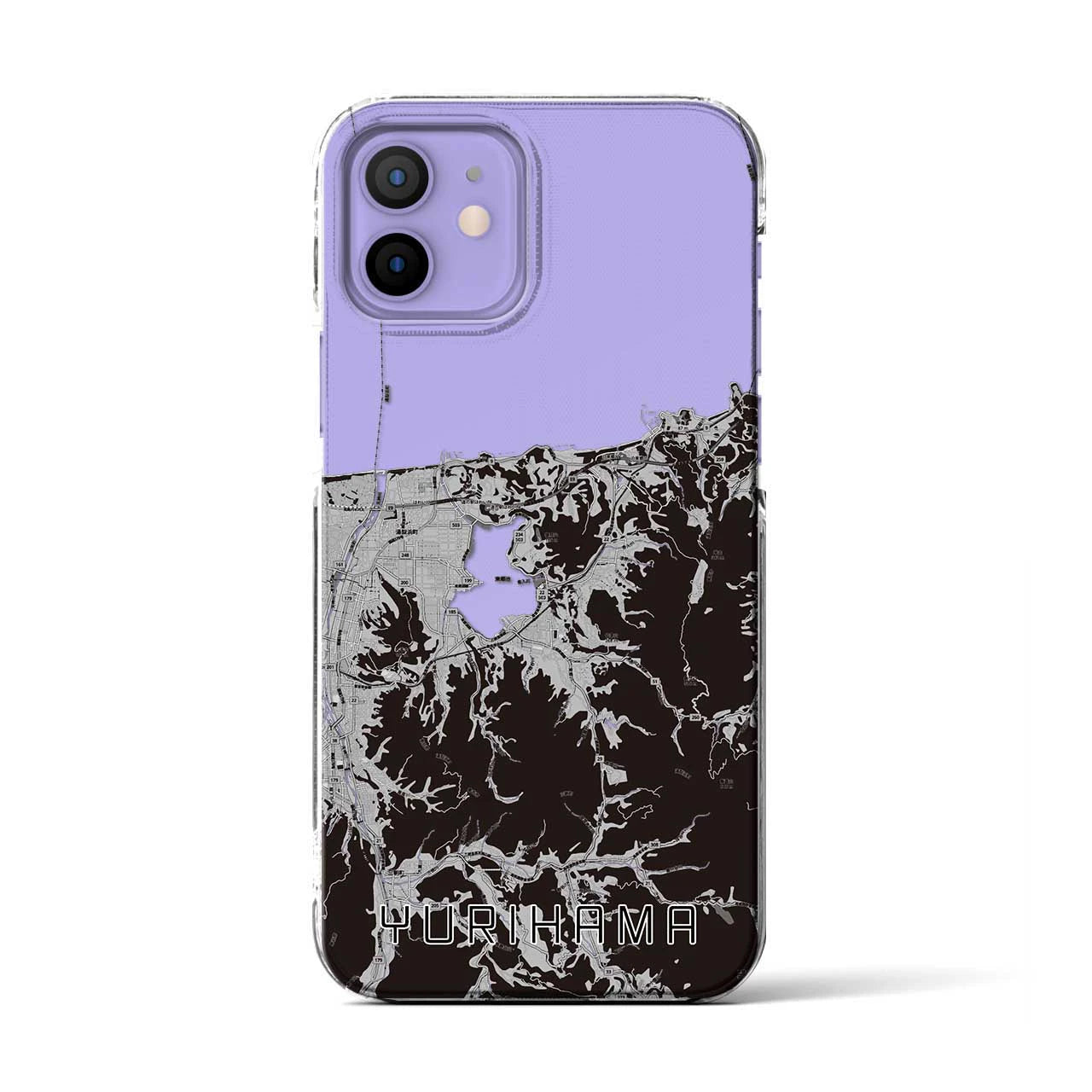 【湯梨浜(鳥取県)】地図柄iPhoneケース(クリアタイプ)