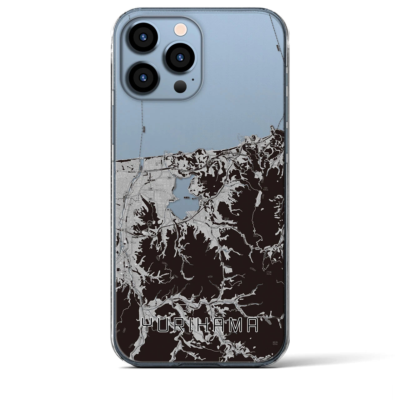 【湯梨浜(鳥取県)】地図柄iPhoneケース(クリアタイプ)