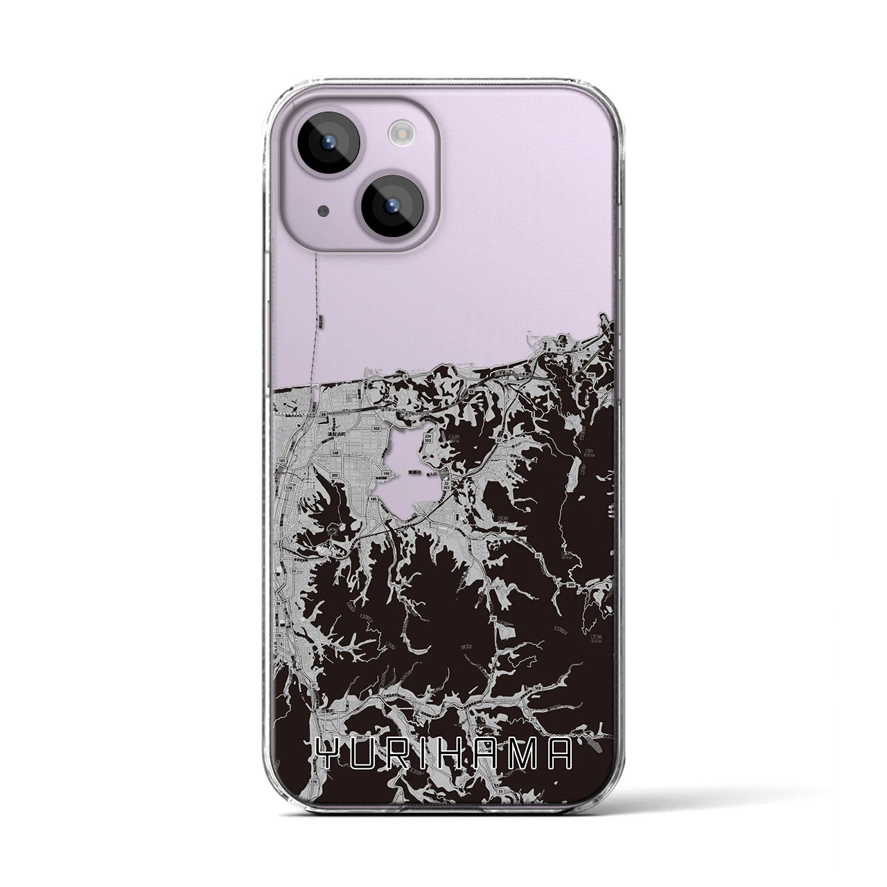 【湯梨浜(鳥取県)】地図柄iPhoneケース(クリアタイプ)