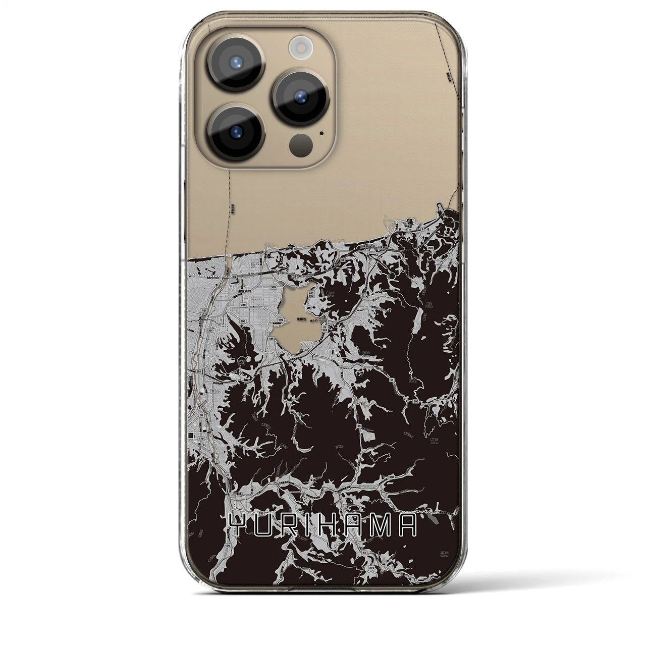 【湯梨浜(鳥取県)】地図柄iPhoneケース(クリアタイプ)