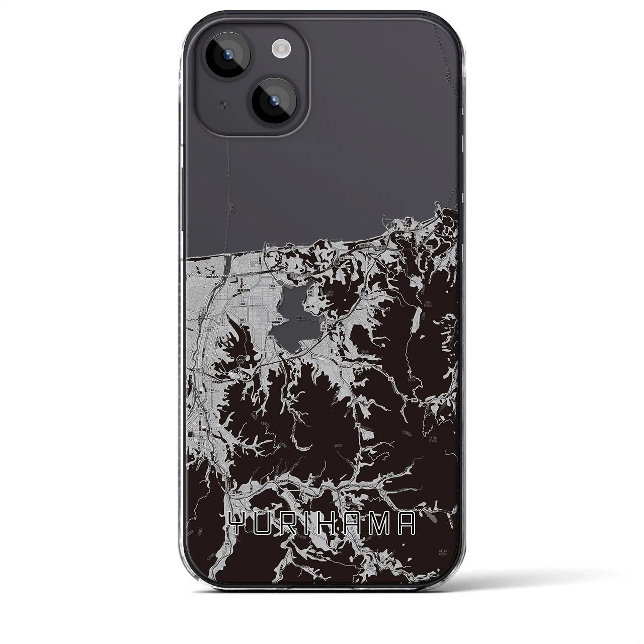 【湯梨浜(鳥取県)】地図柄iPhoneケース(クリアタイプ)