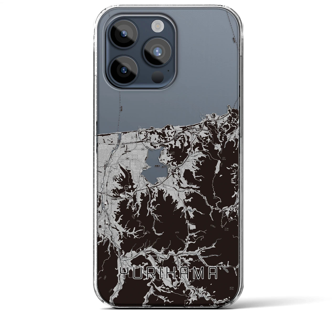 【湯梨浜(鳥取県)】地図柄iPhoneケース(クリアタイプ)