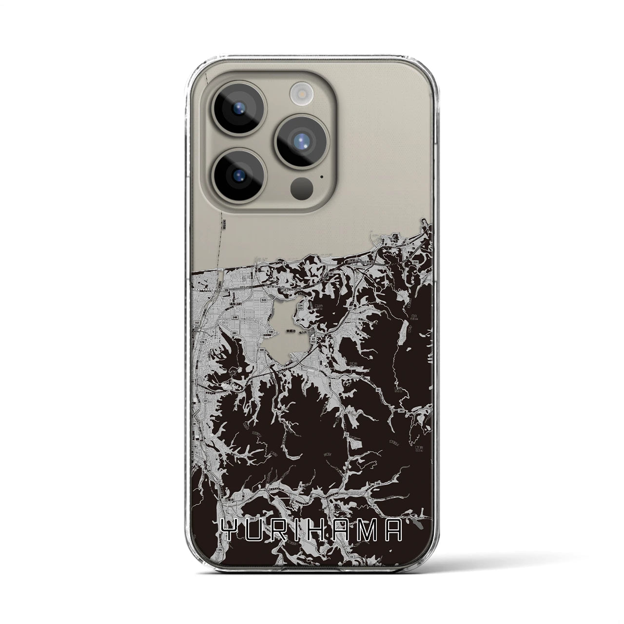 【湯梨浜(鳥取県)】地図柄iPhoneケース(クリアタイプ)