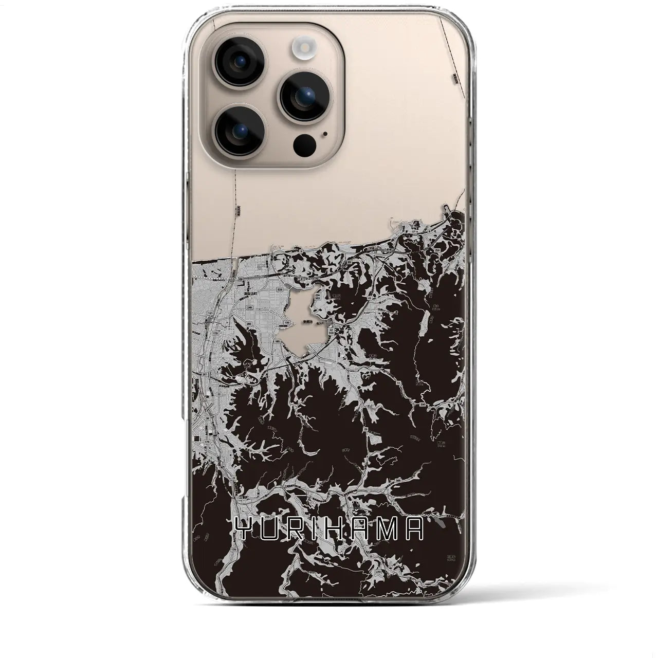 【湯梨浜(鳥取県)】地図柄iPhoneケース(クリアタイプ)