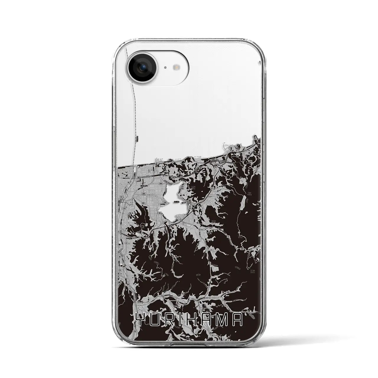 【湯梨浜(鳥取県)】地図柄iPhoneケース(クリアタイプ)