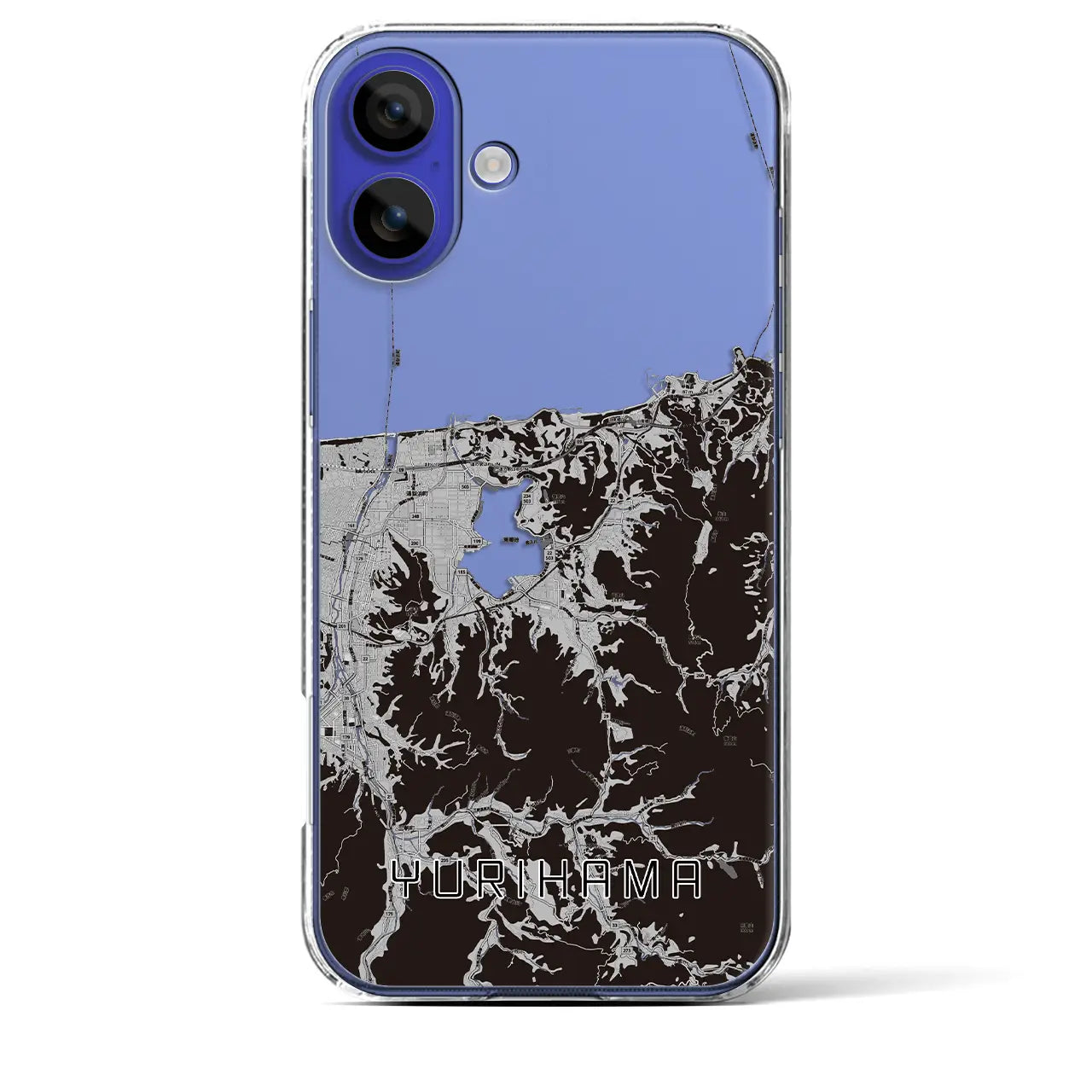 【湯梨浜(鳥取県)】地図柄iPhoneケース(クリアタイプ)