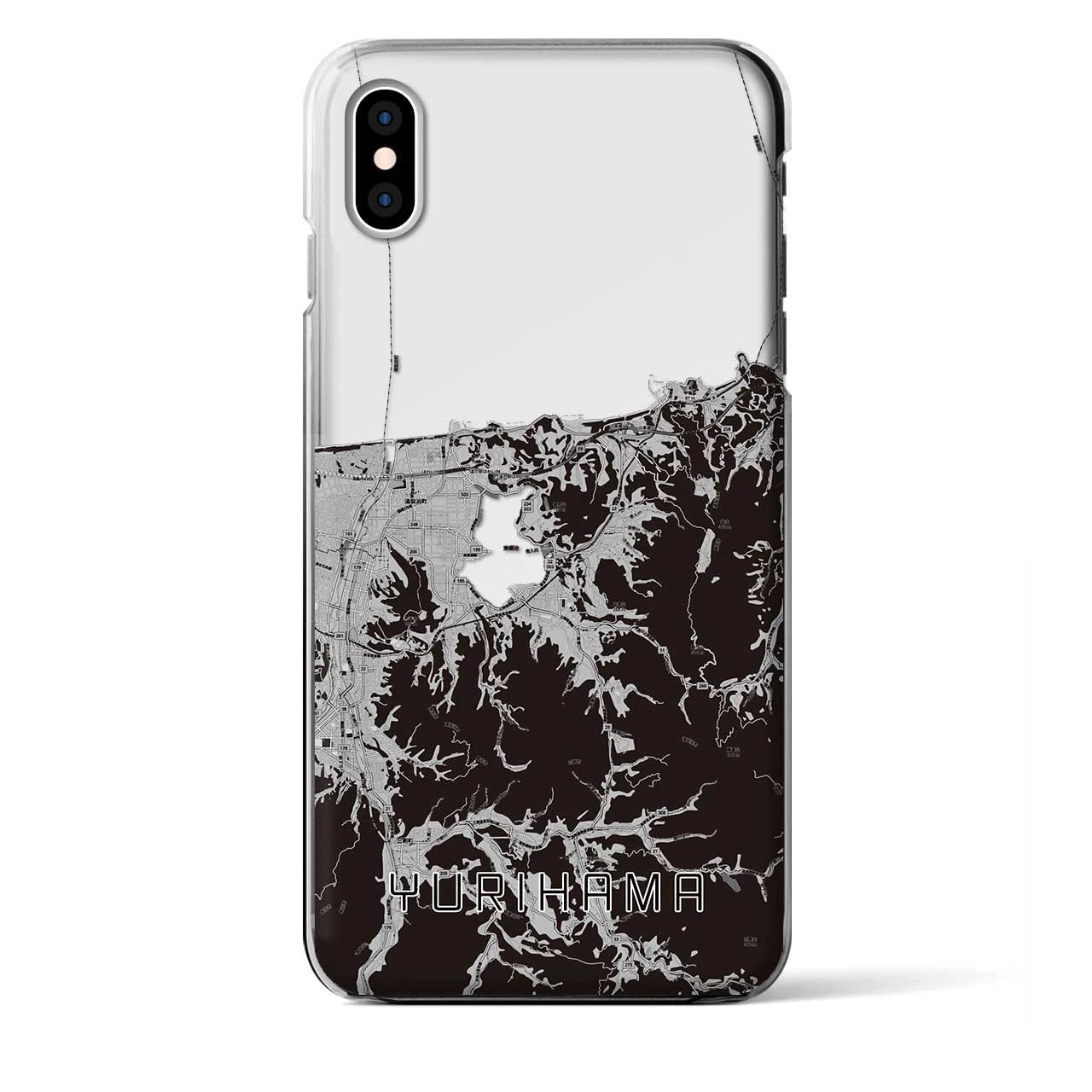 【湯梨浜(鳥取県)】地図柄iPhoneケース(クリアタイプ)