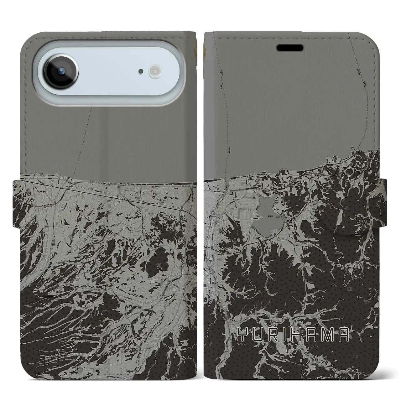 【湯梨浜(鳥取県)】地図柄iPhoneケース(手帳タイプ)