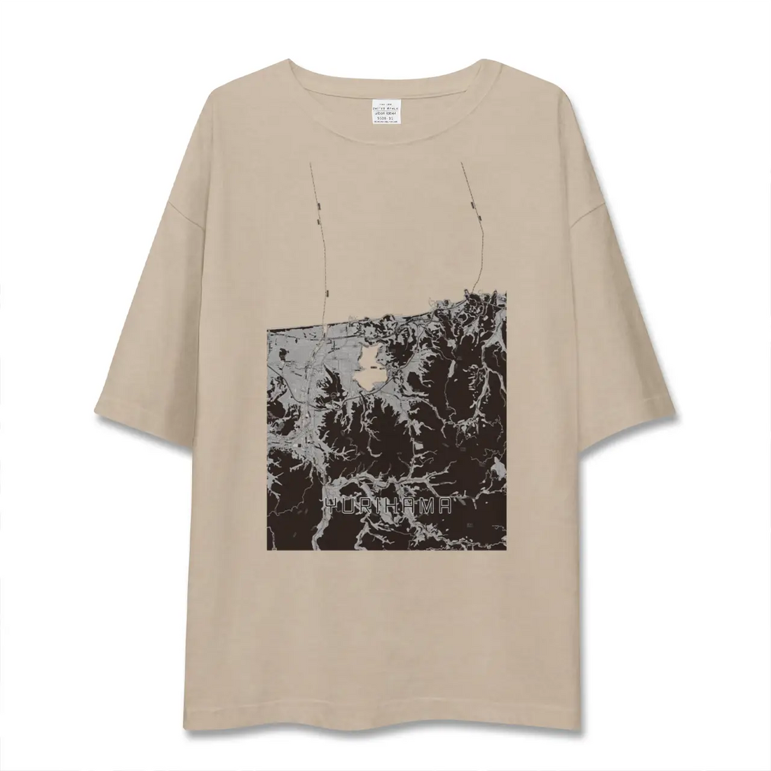 【湯梨浜(鳥取県)】地図柄ビッグシルエットTシャツ