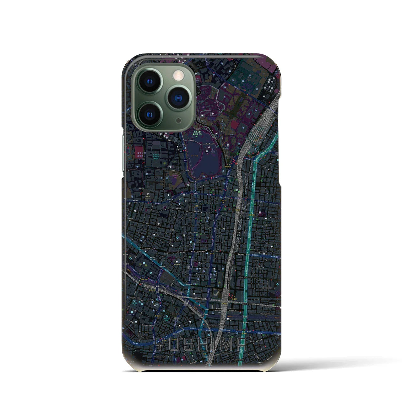 【湯島(東京都)】地図柄iPhoneケース(バックカバータイプ)