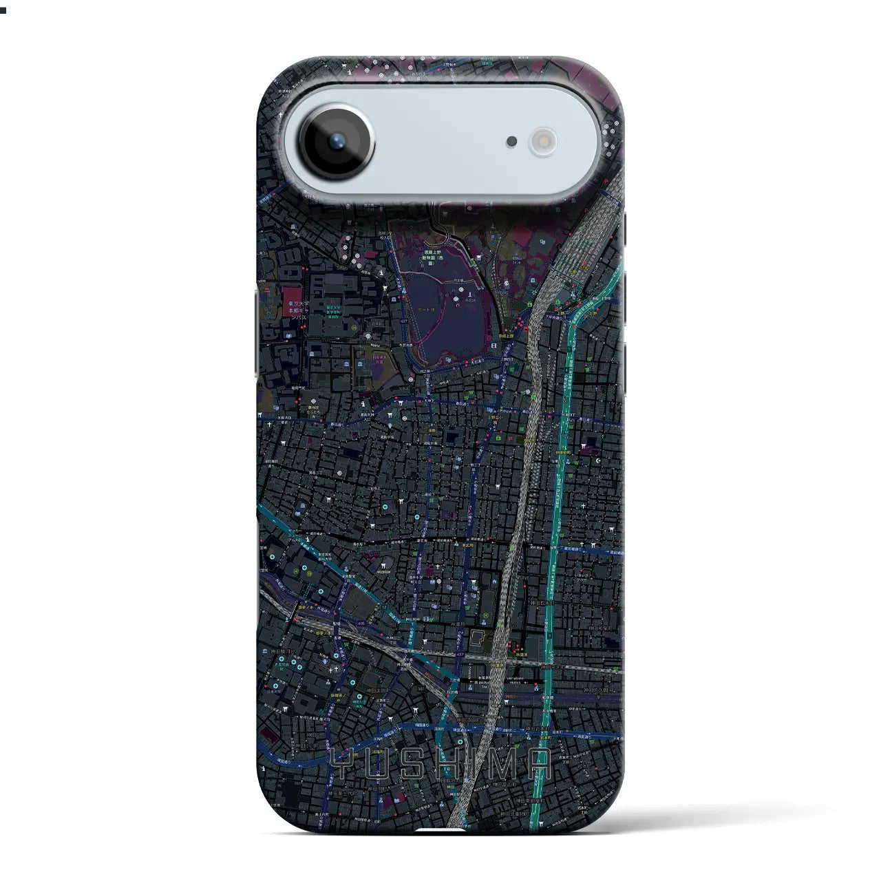 【湯島(東京都)】地図柄iPhoneケース(バックカバータイプ)