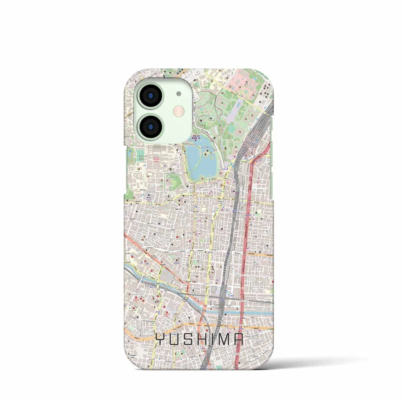 【湯島(東京都)】地図柄iPhoneケース(バックカバータイプ)