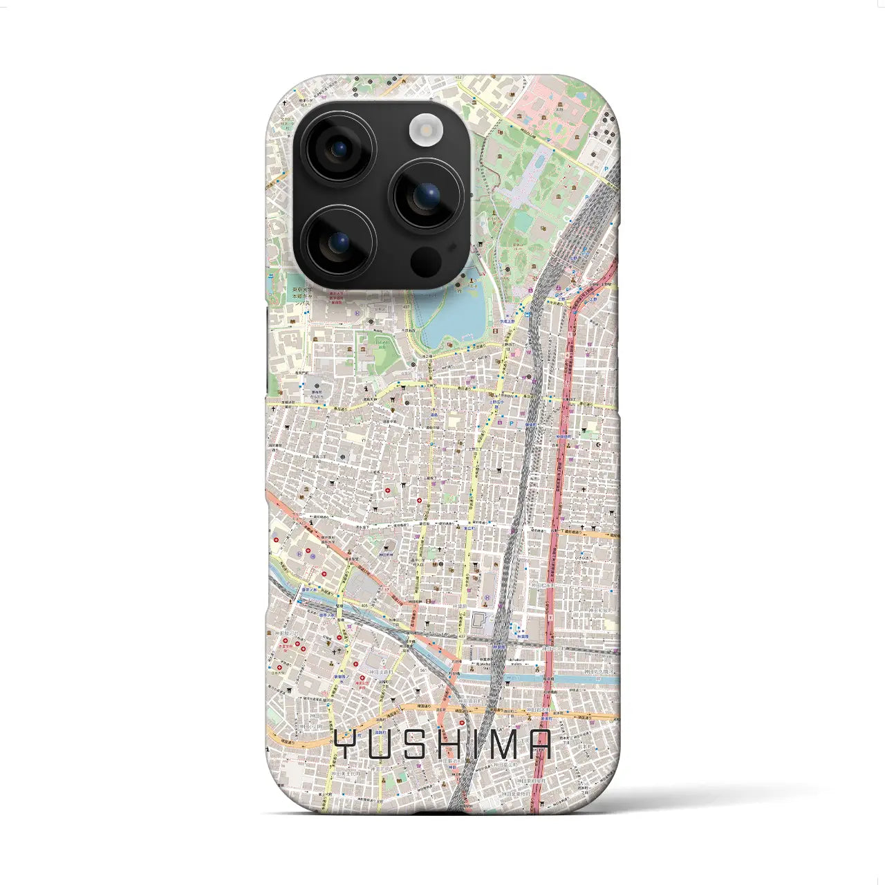 【湯島(東京都)】地図柄iPhoneケース(バックカバータイプ)