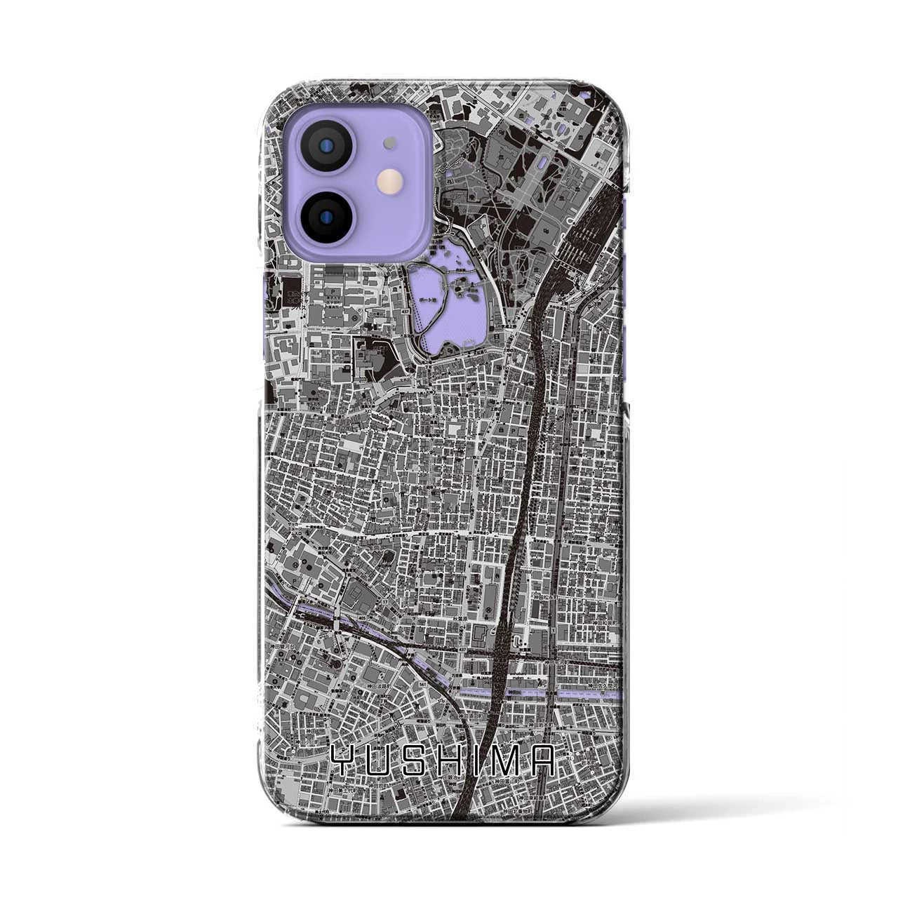 【湯島(東京都)】地図柄iPhoneケース(クリアタイプ)