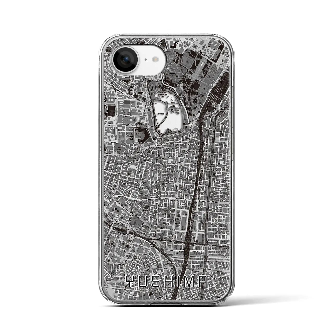 【湯島(東京都)】地図柄iPhoneケース(クリアタイプ)
