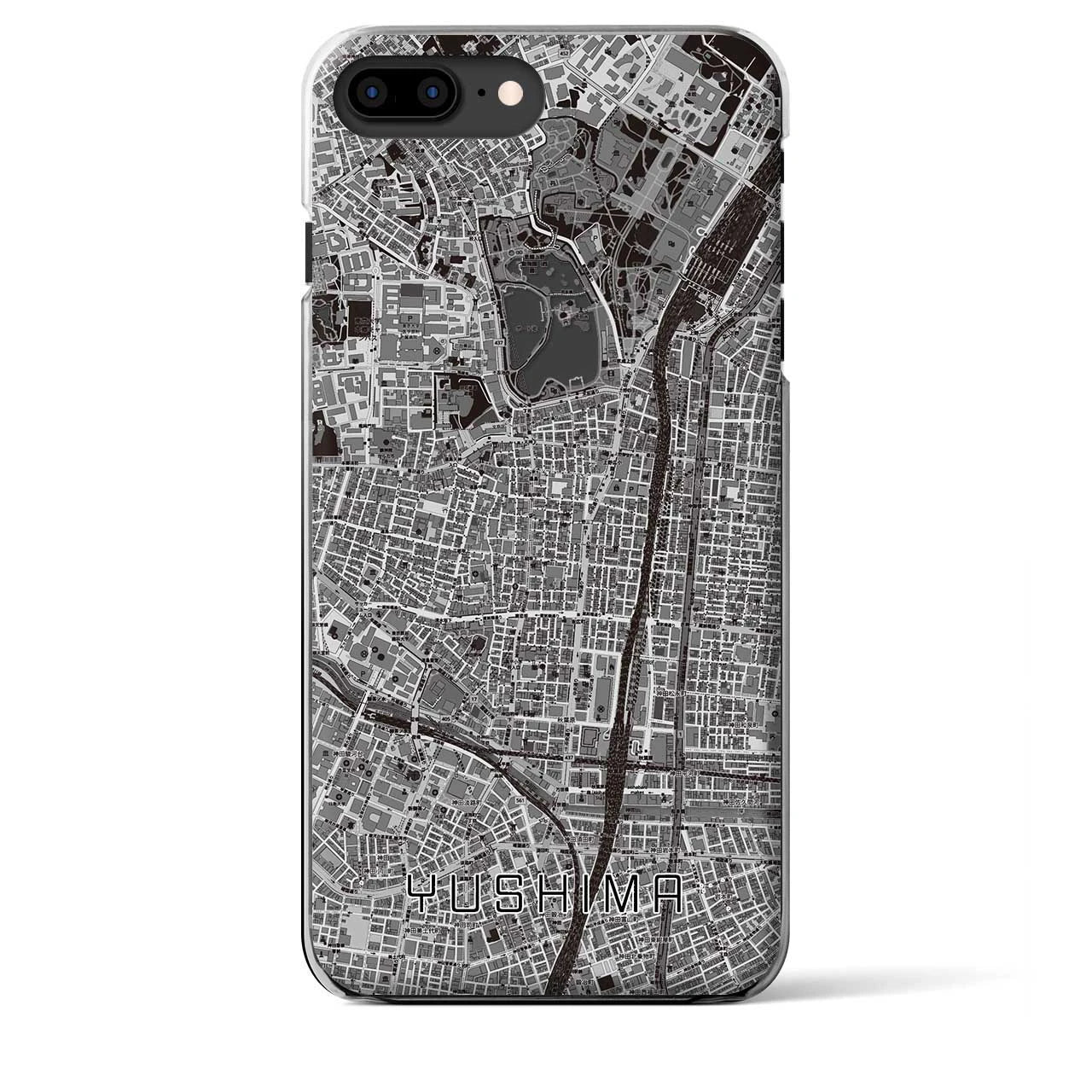 【湯島(東京都)】地図柄iPhoneケース(クリアタイプ)