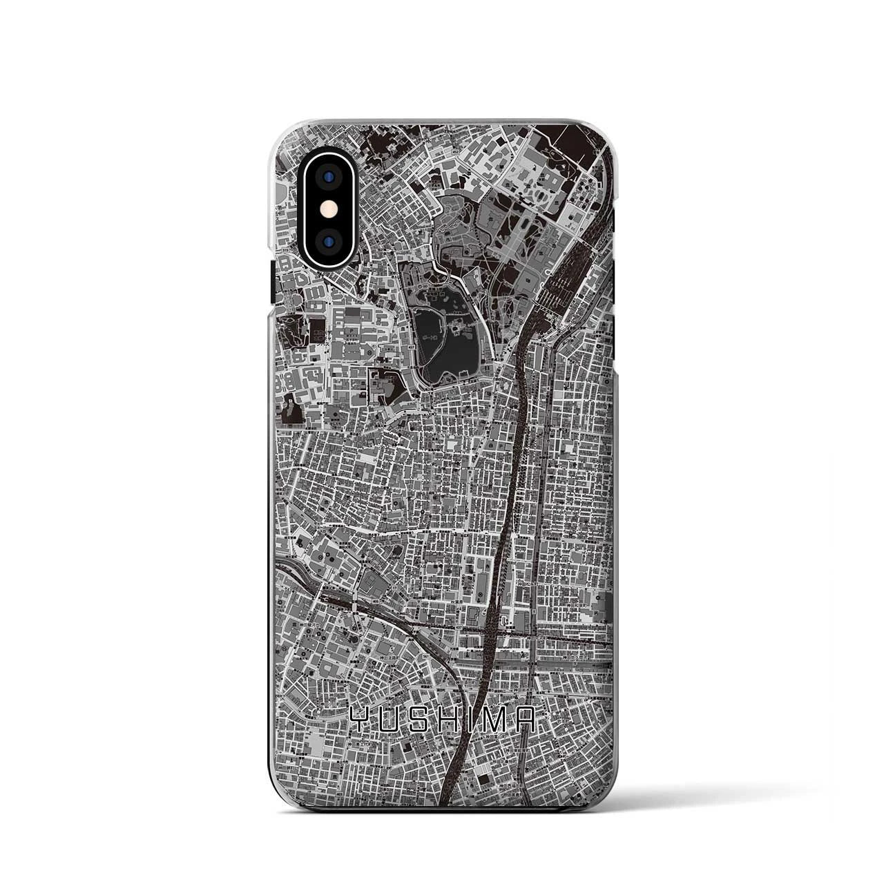 【湯島(東京都)】地図柄iPhoneケース(クリアタイプ)