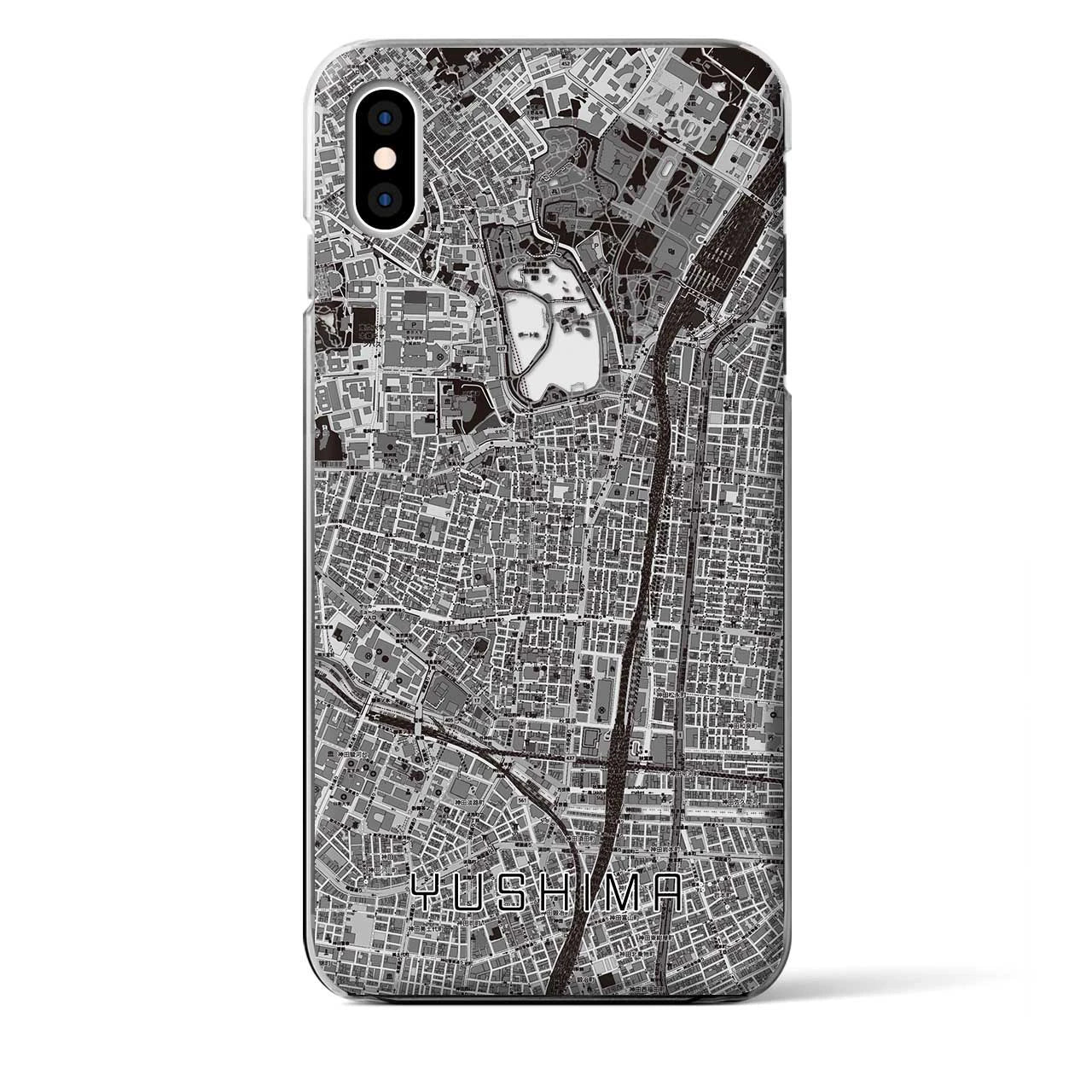 【湯島(東京都)】地図柄iPhoneケース(クリアタイプ)
