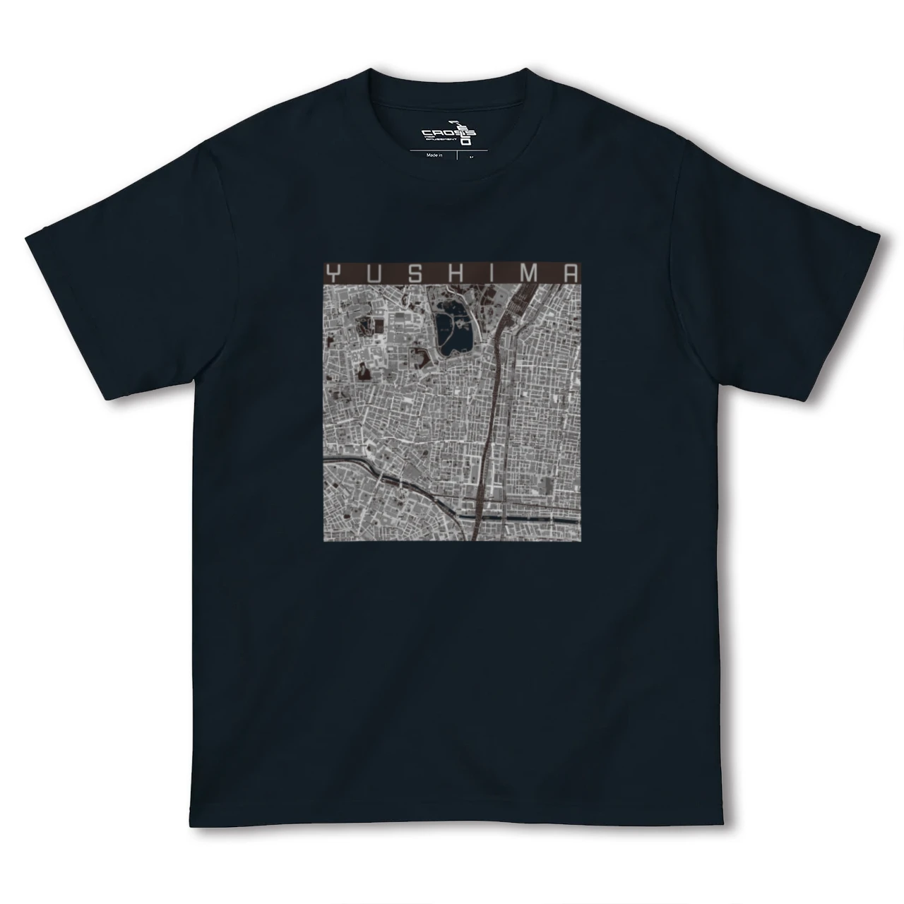 【湯島(東京都)】地図柄ヘビーウェイトTシャツ