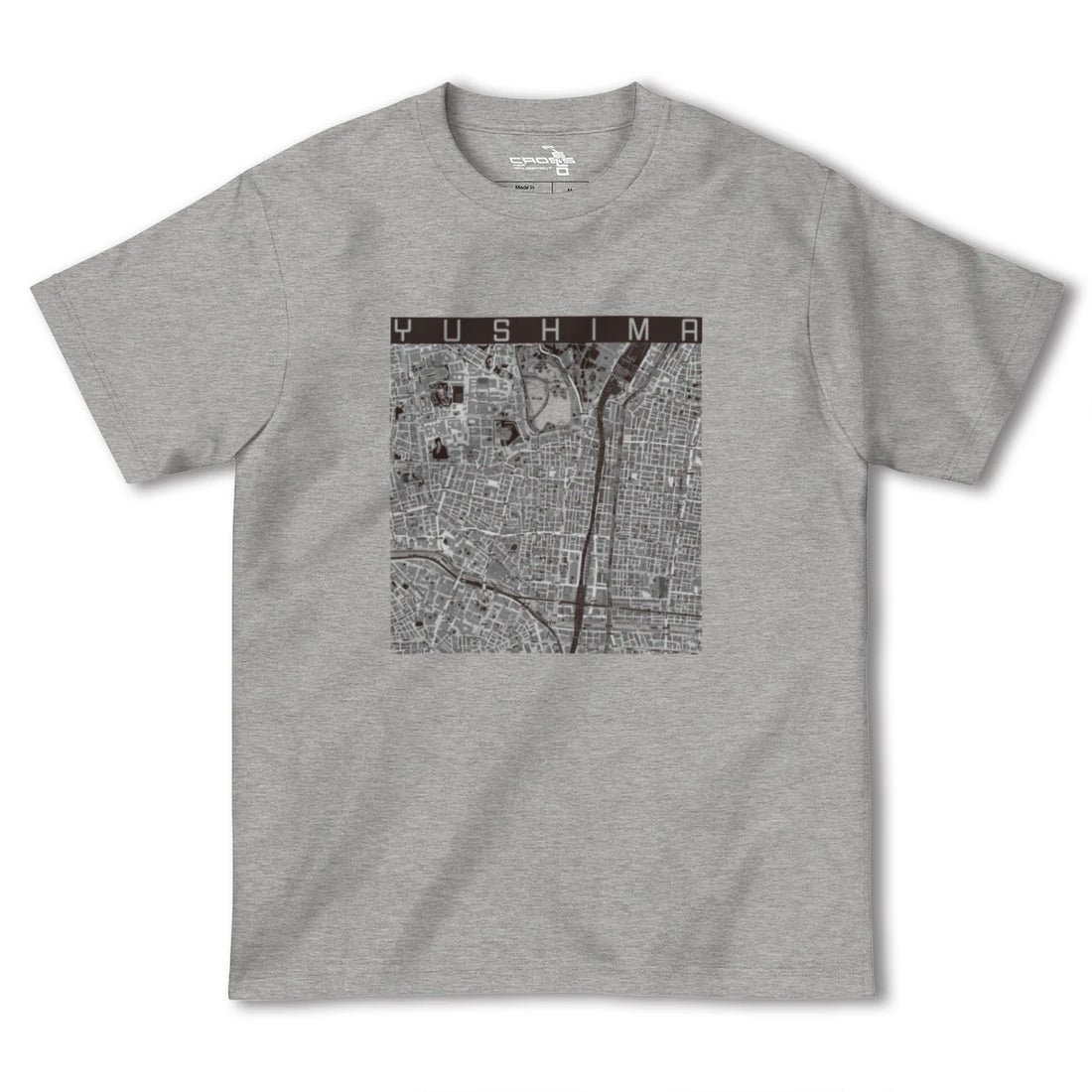 【湯島(東京都)】地図柄ヘビーウェイトTシャツ