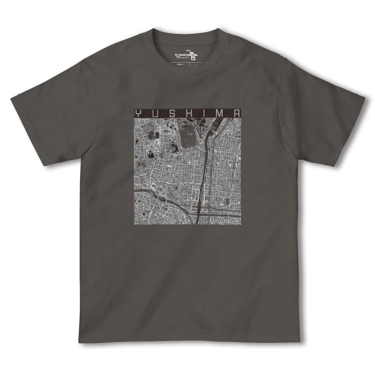 【湯島(東京都)】地図柄ヘビーウェイトTシャツ