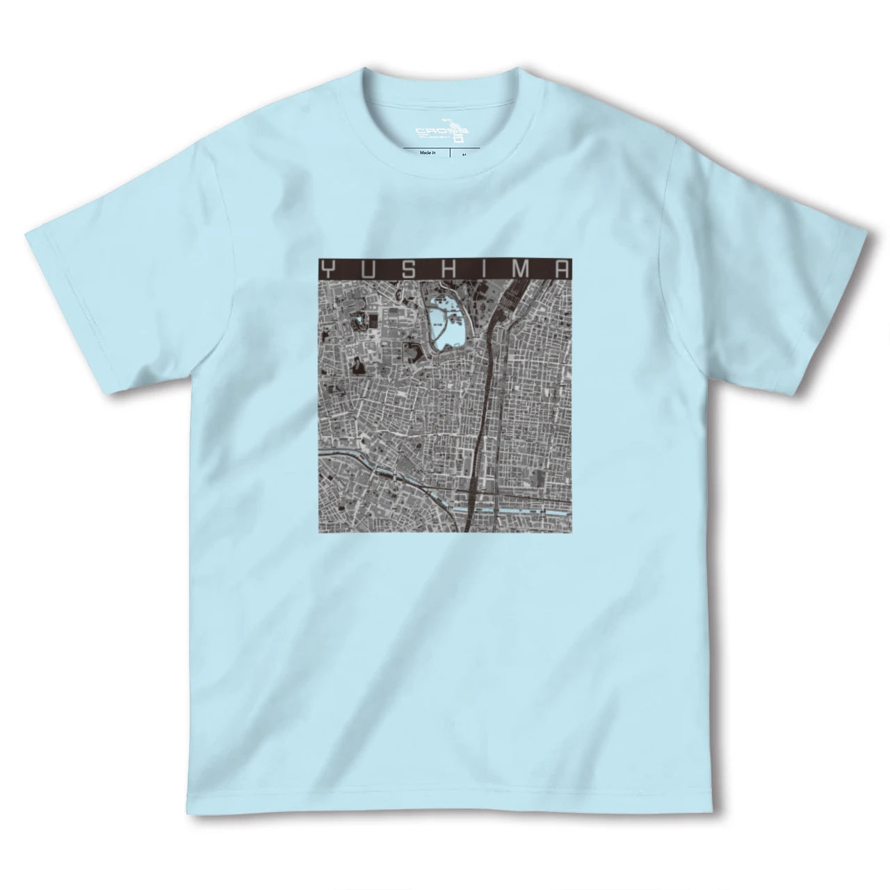 【湯島(東京都)】地図柄ヘビーウェイトTシャツ
