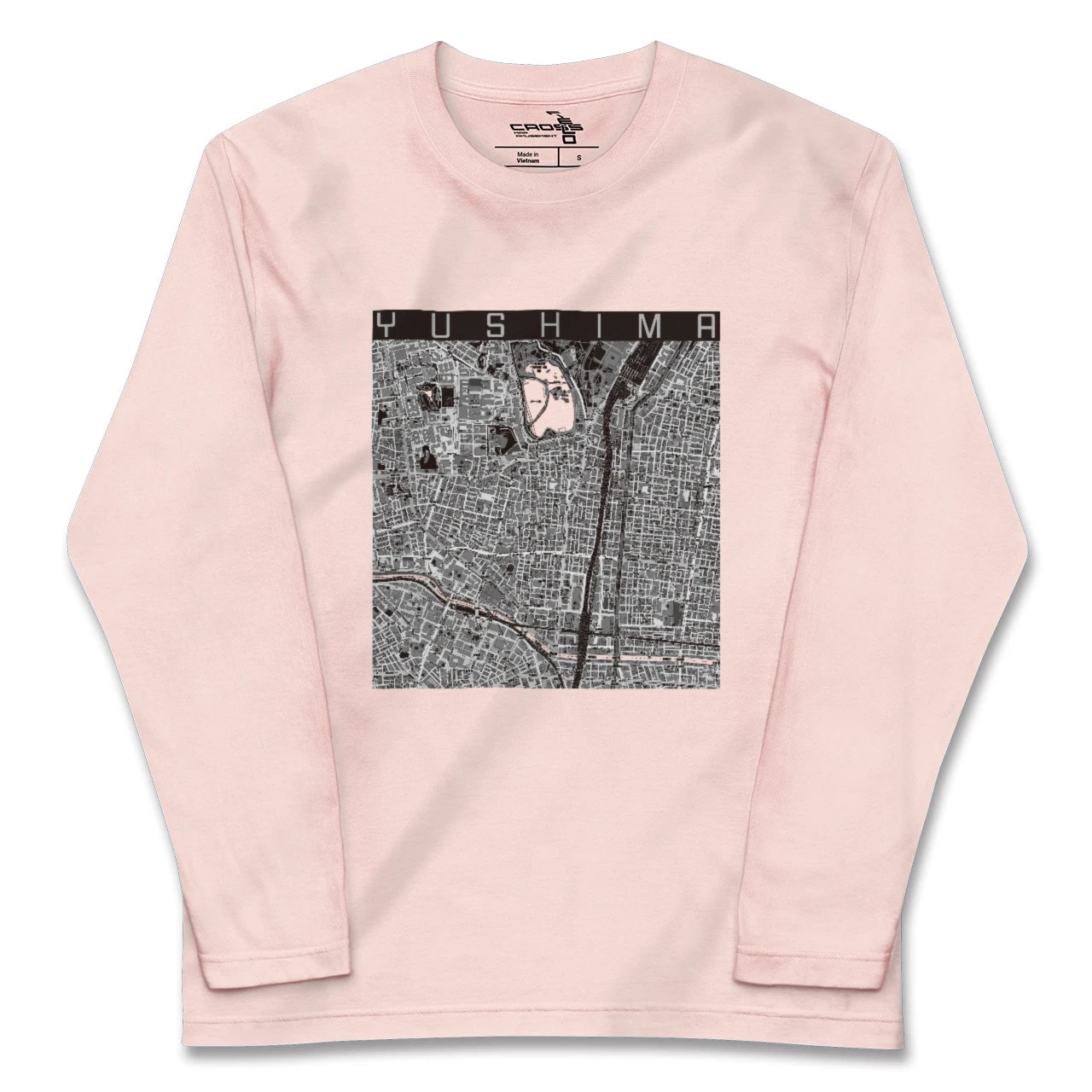 【湯島(東京都)】地図柄ロングスリーブTシャツ