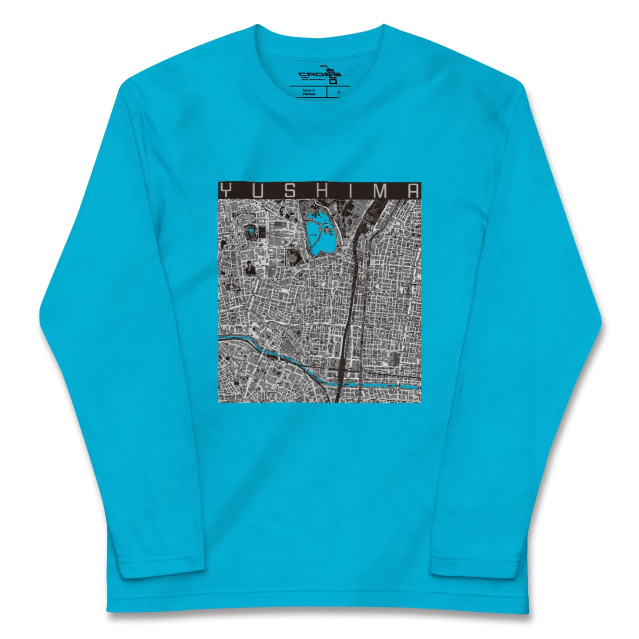 【湯島(東京都)】地図柄ロングスリーブTシャツ