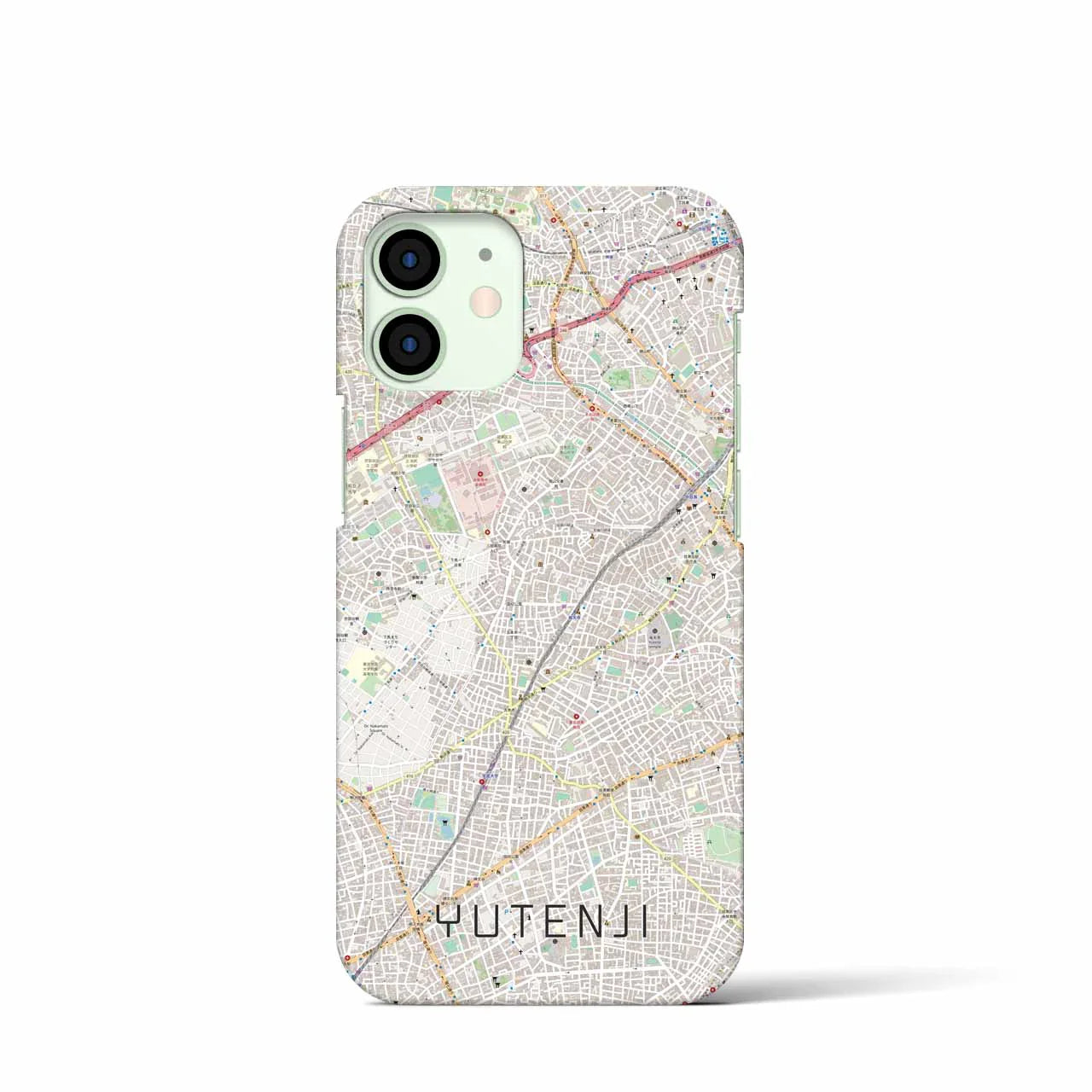 【祐天寺(東京都)】地図柄iPhoneケース(バックカバータイプ)