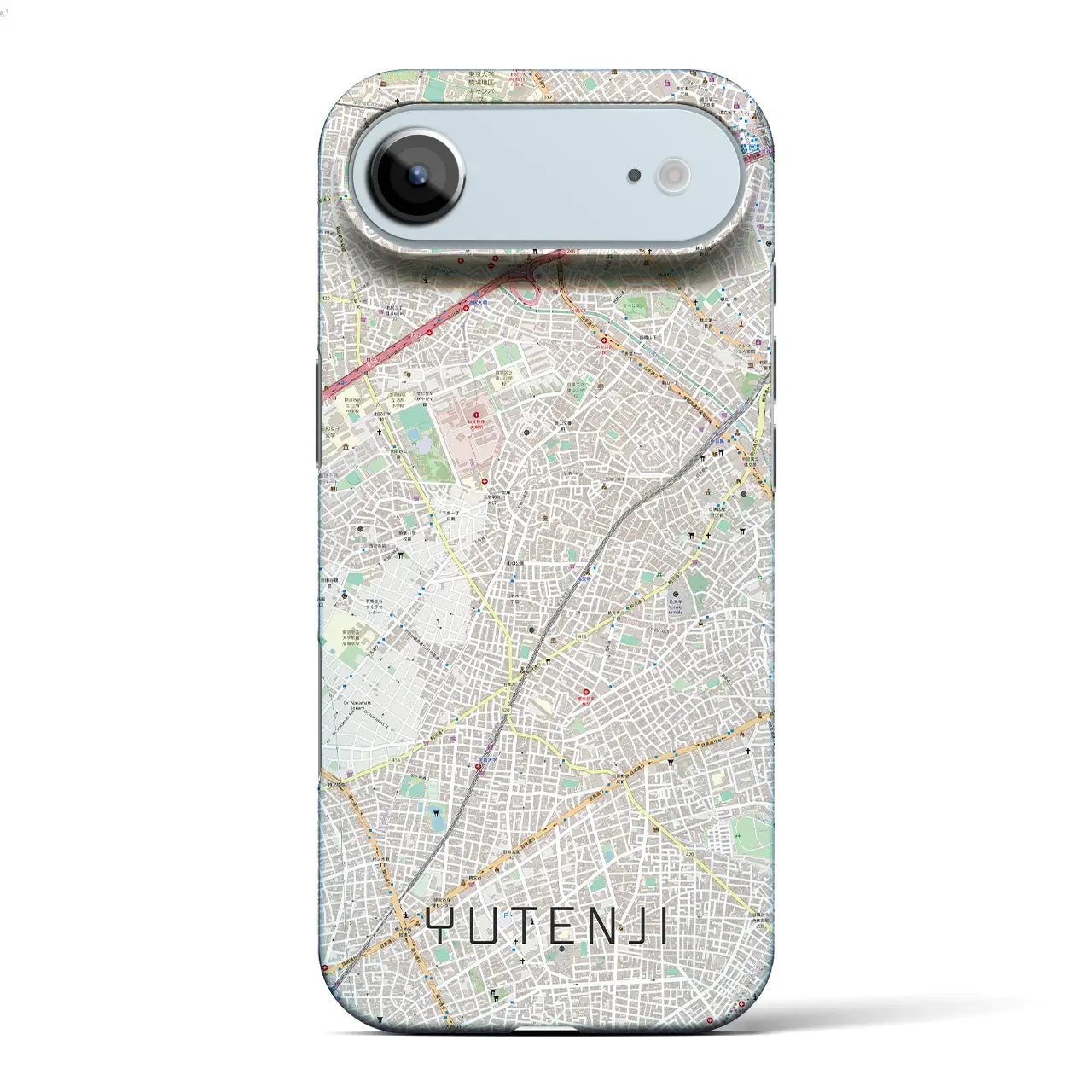 【祐天寺(東京都)】地図柄iPhoneケース(バックカバータイプ)ナチュラル・iPhone 17 Pro Max 用