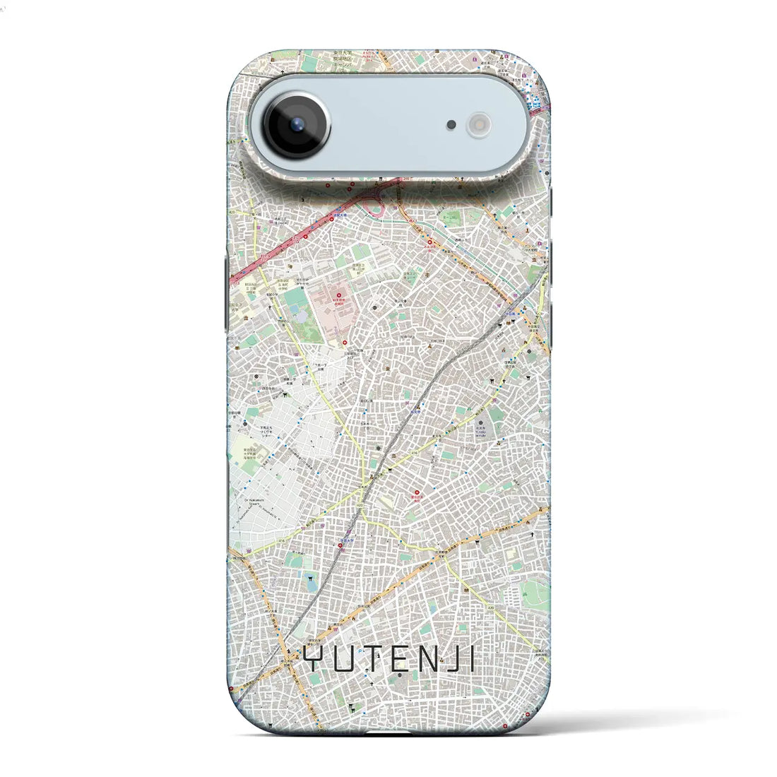 【祐天寺(東京都)】地図柄iPhoneケース(バックカバータイプ)ナチュラル・iPhone 17 Pro Max 用