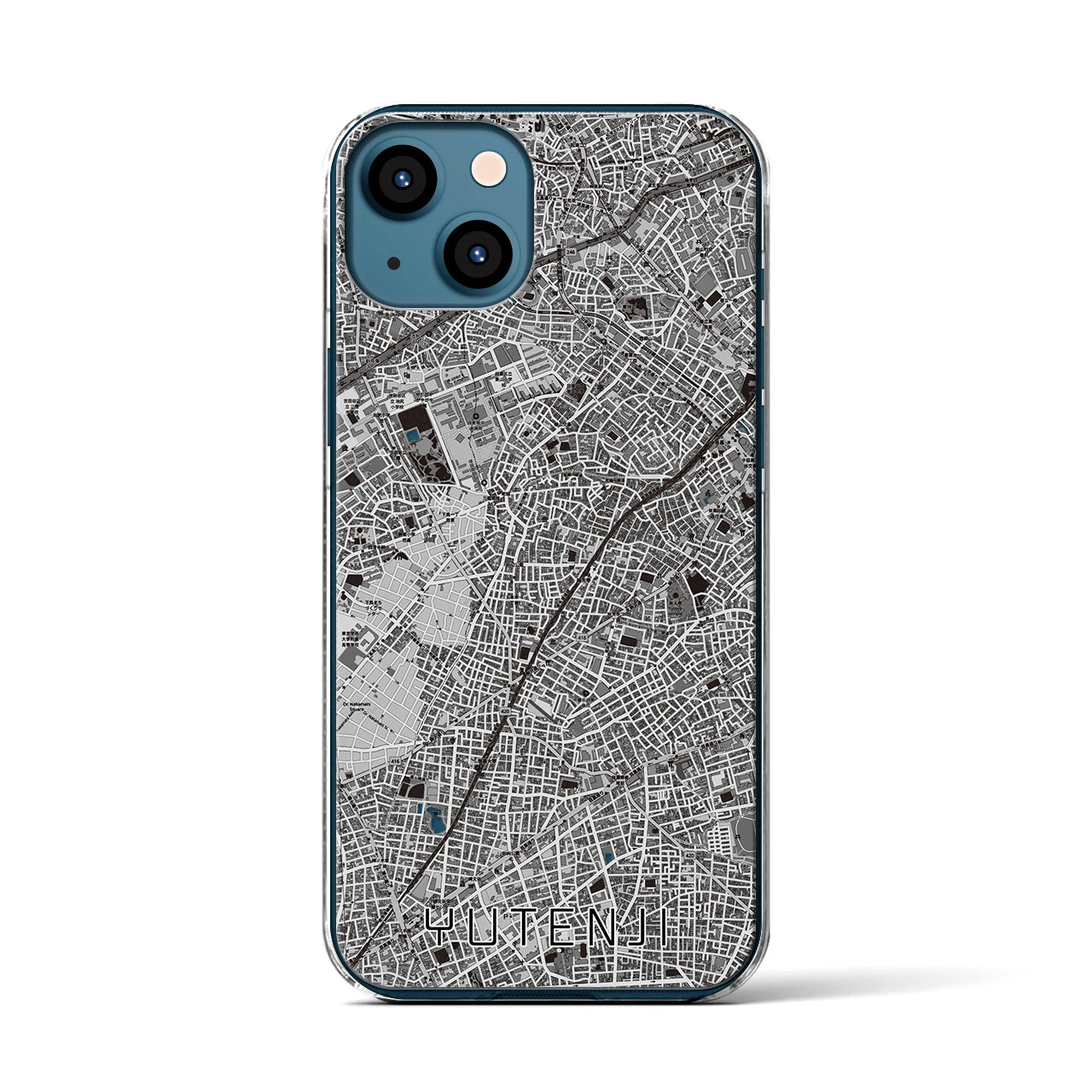 【祐天寺(東京都)】地図柄iPhoneケース(クリアタイプ)