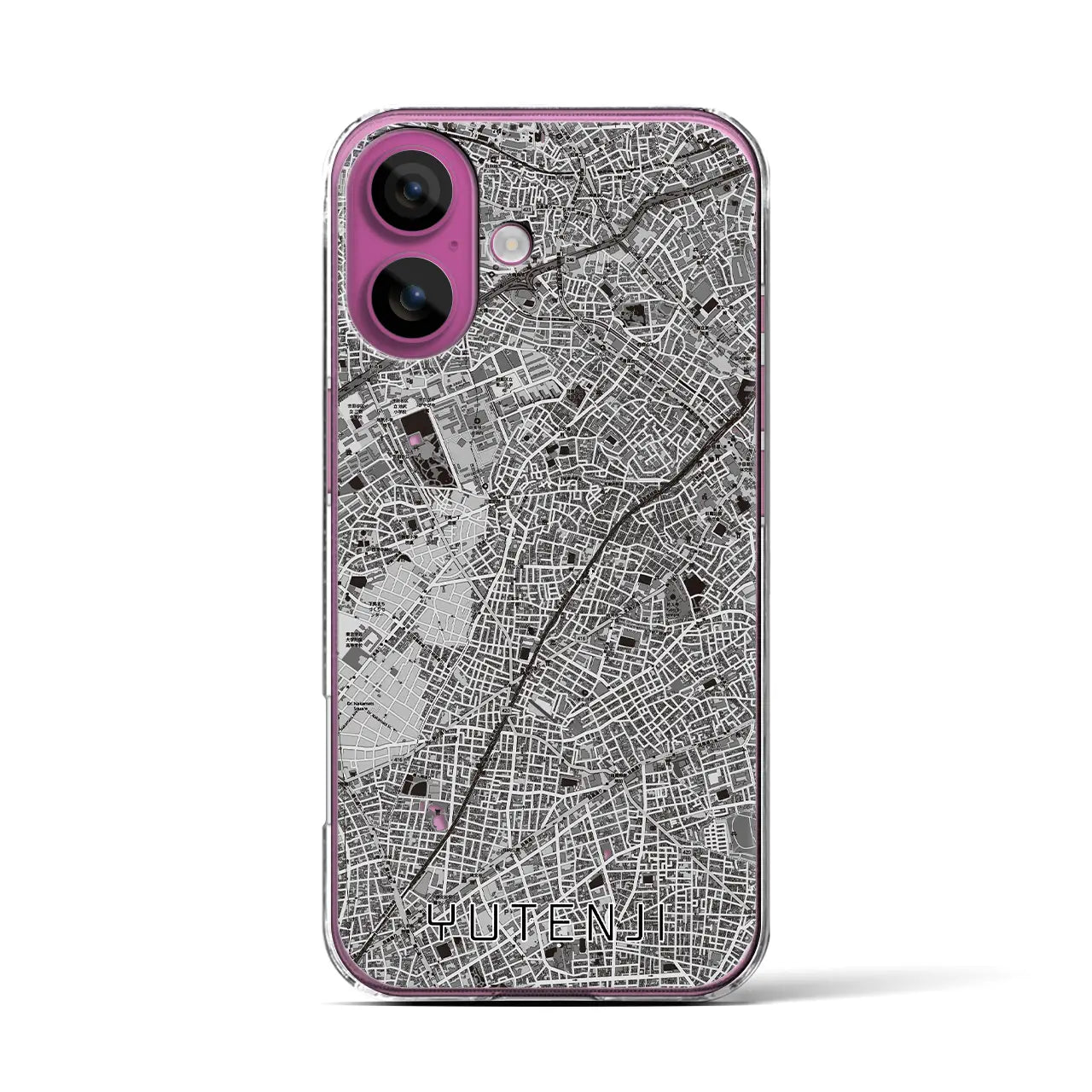 【祐天寺(東京都)】地図柄iPhoneケース(クリアタイプ)
