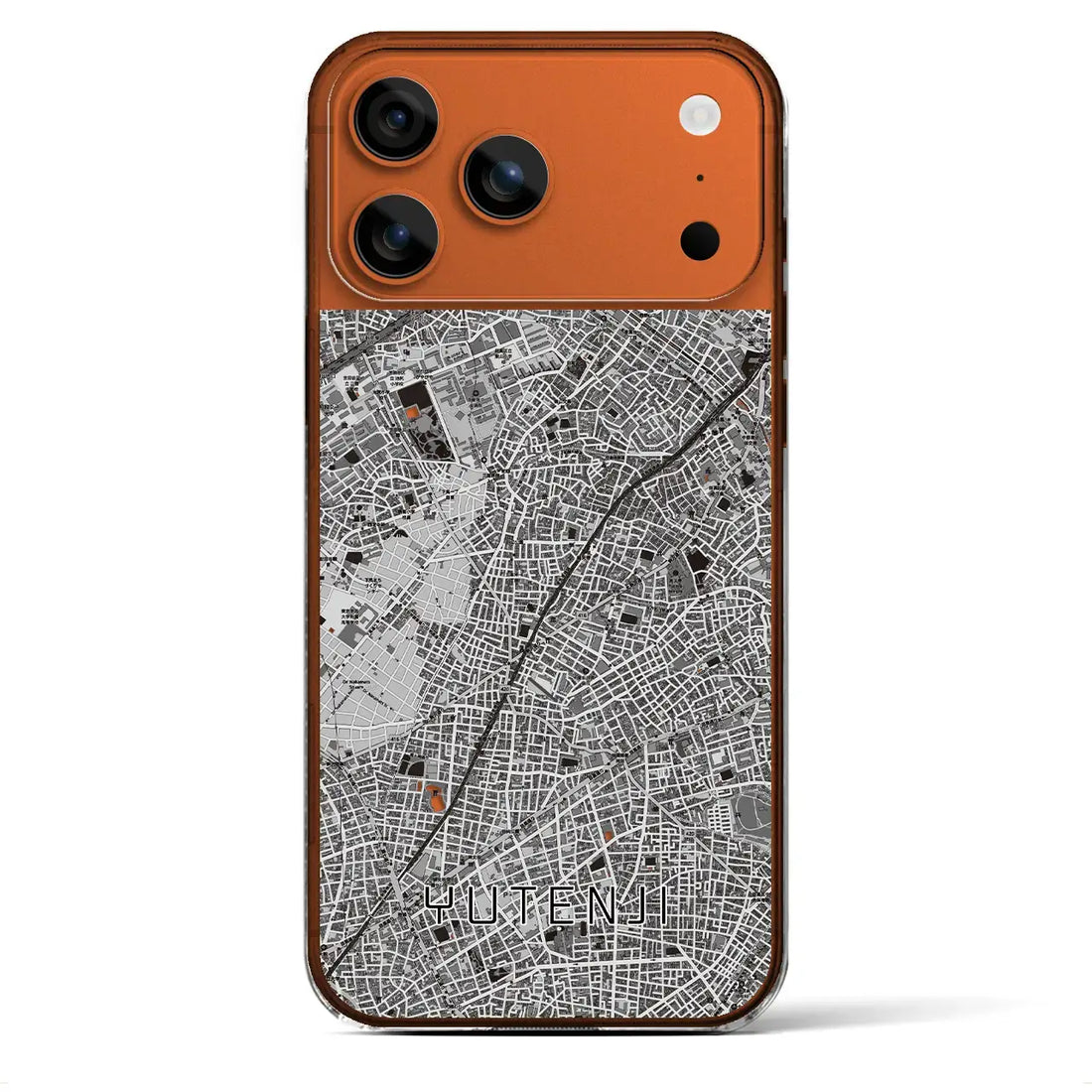 【祐天寺(東京都)】地図柄iPhoneケース(クリアタイプ)